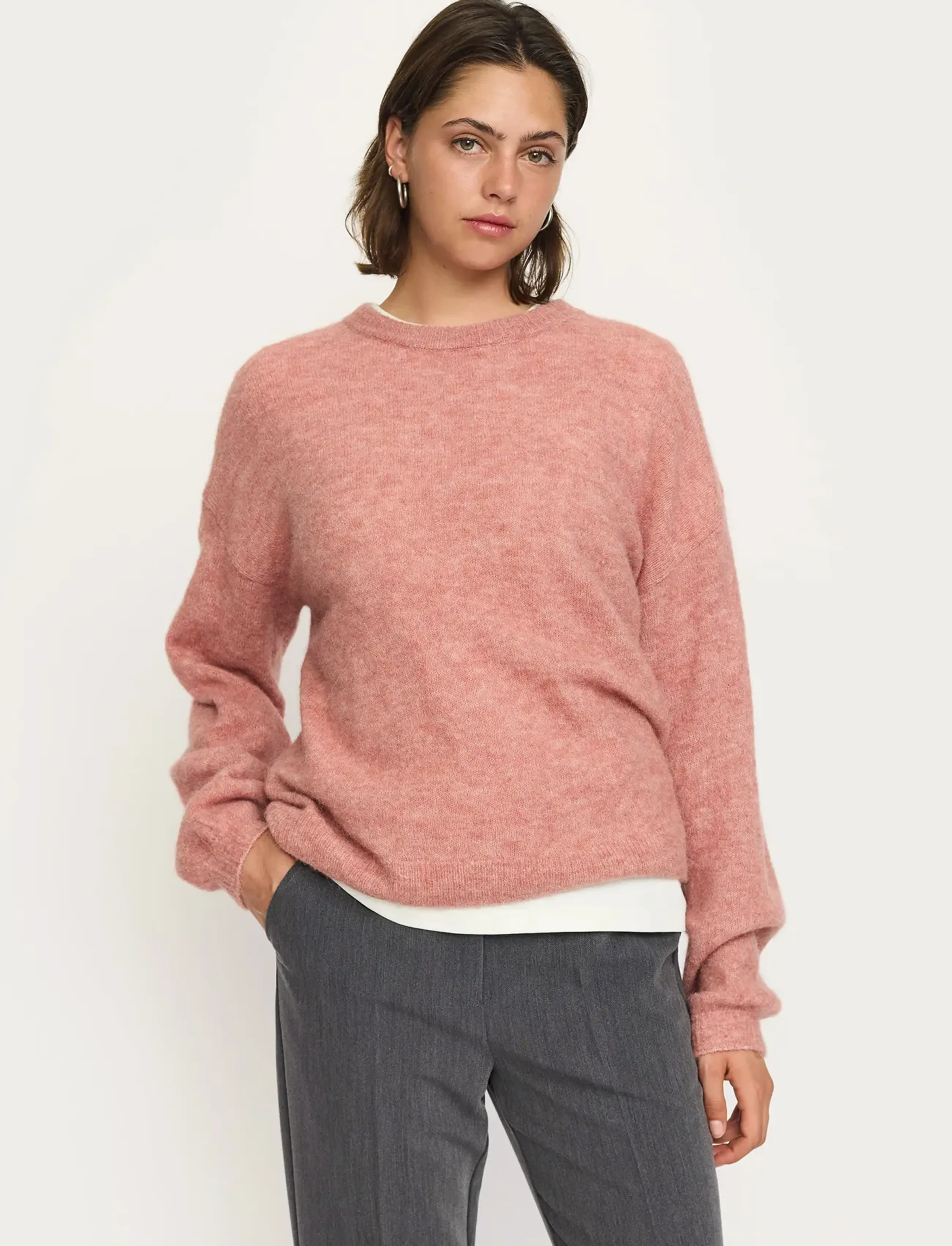 Soft Rebels Srallison Knit - Rws, XL, Pink, Strik > Trøjer, Dame