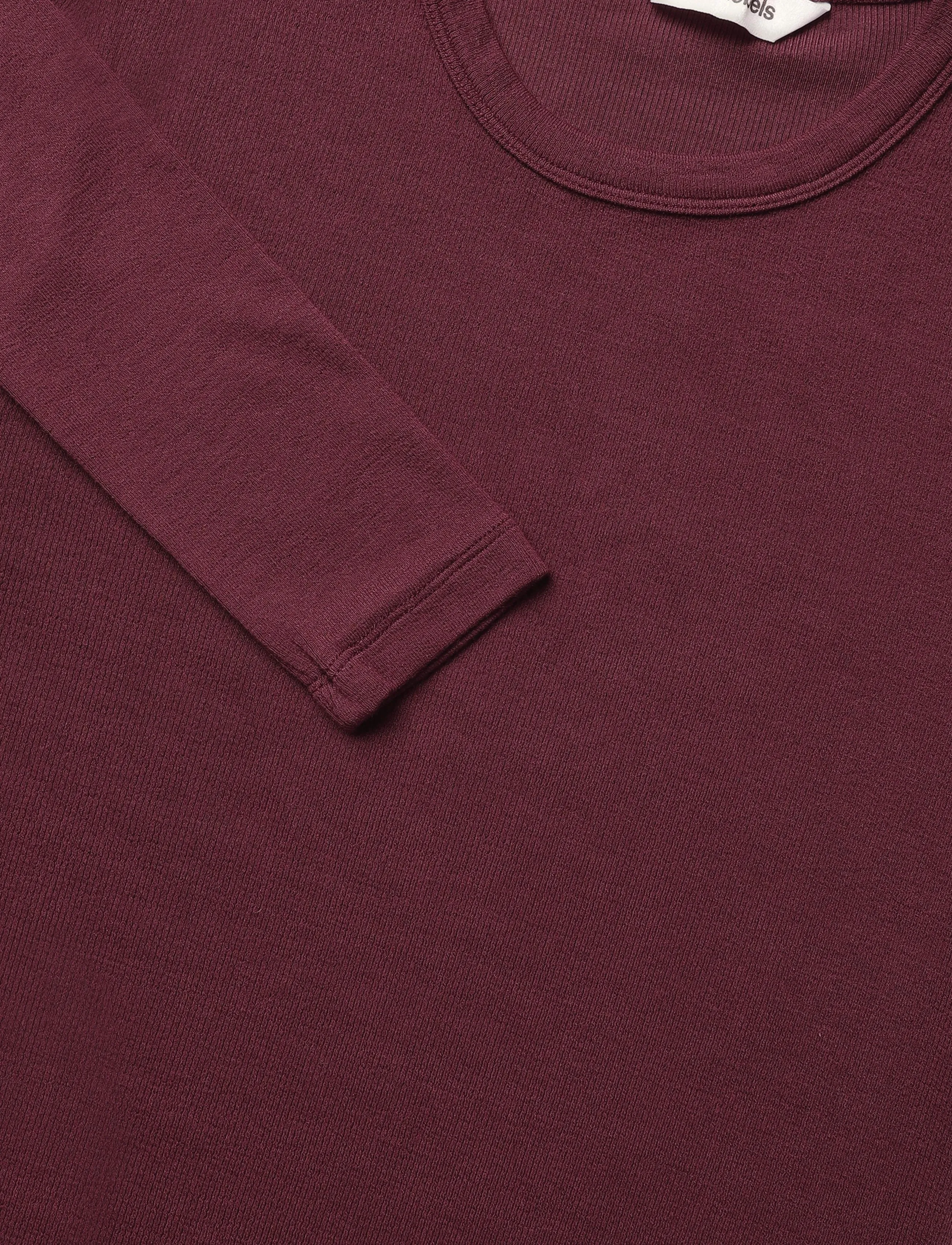 Soft Rebels - SRFenja O-neck Top - långärmade toppar - 365 vinyard wine - 2