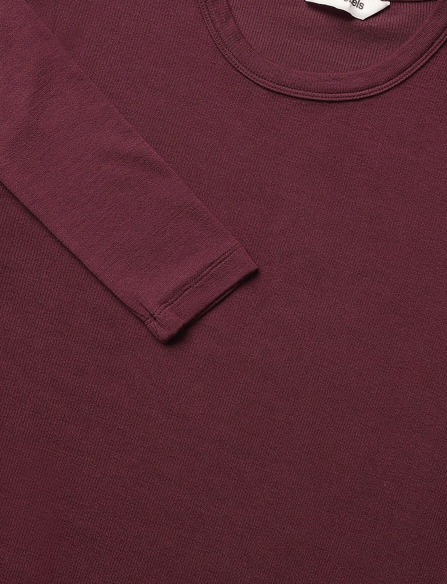 Soft Rebels - SRFenja O-neck Top - langärmlige tops - 365 vinyard wine - 2