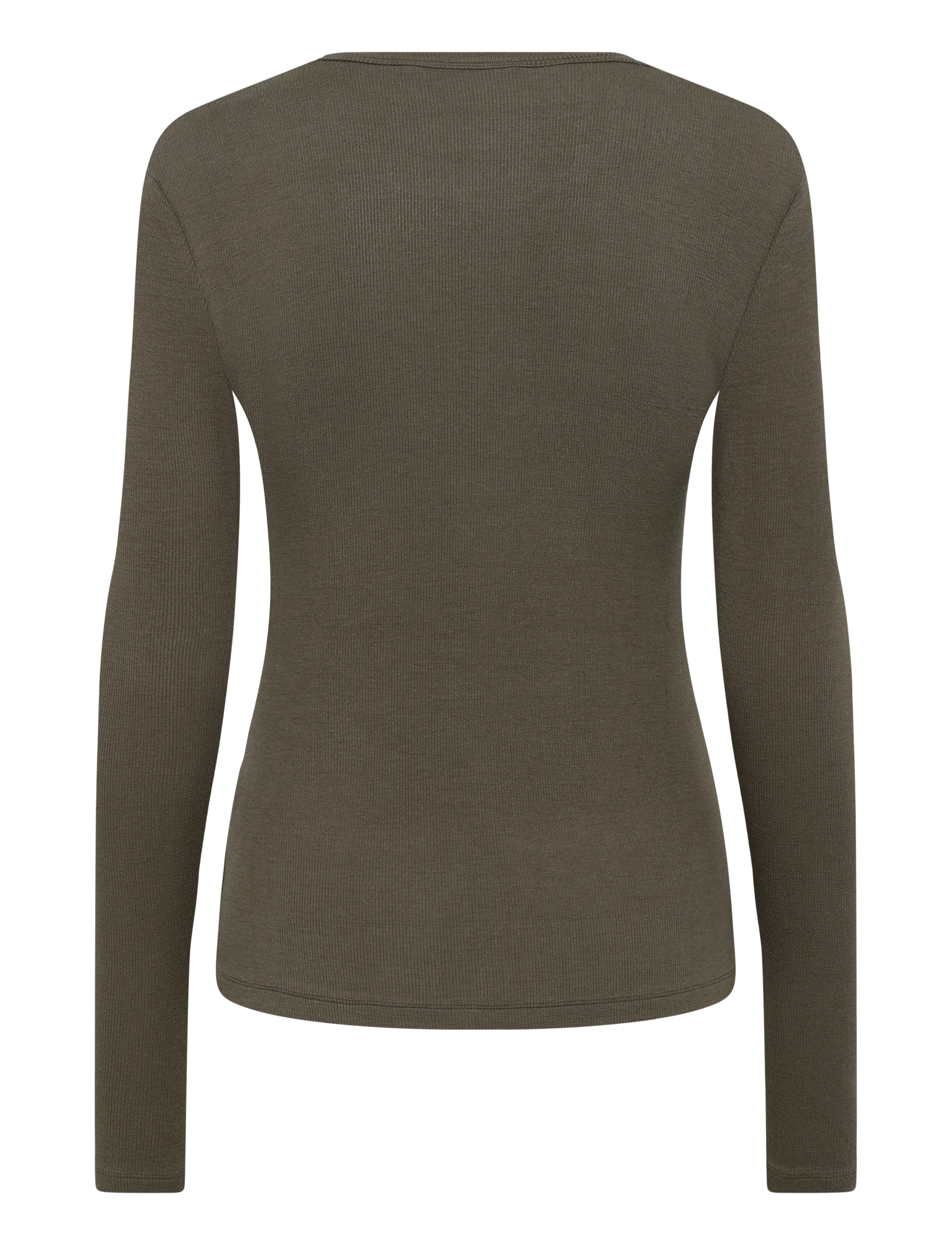 Soft Rebels - SRFenja O-neck Top - långärmade toppar - 368 canteen - 1