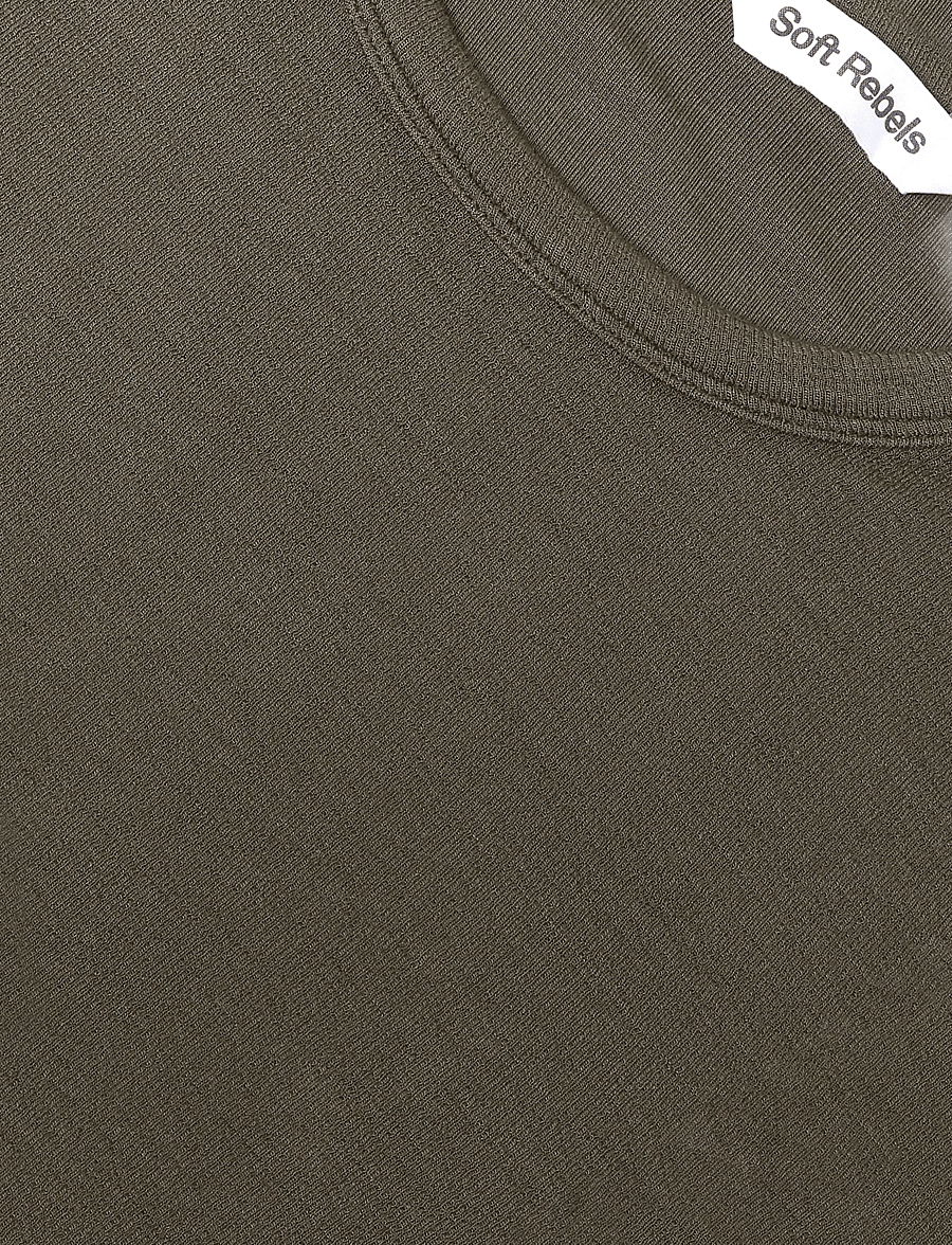 Soft Rebels - SRFenja O-neck Top - langärmlige tops - 368 canteen - 5