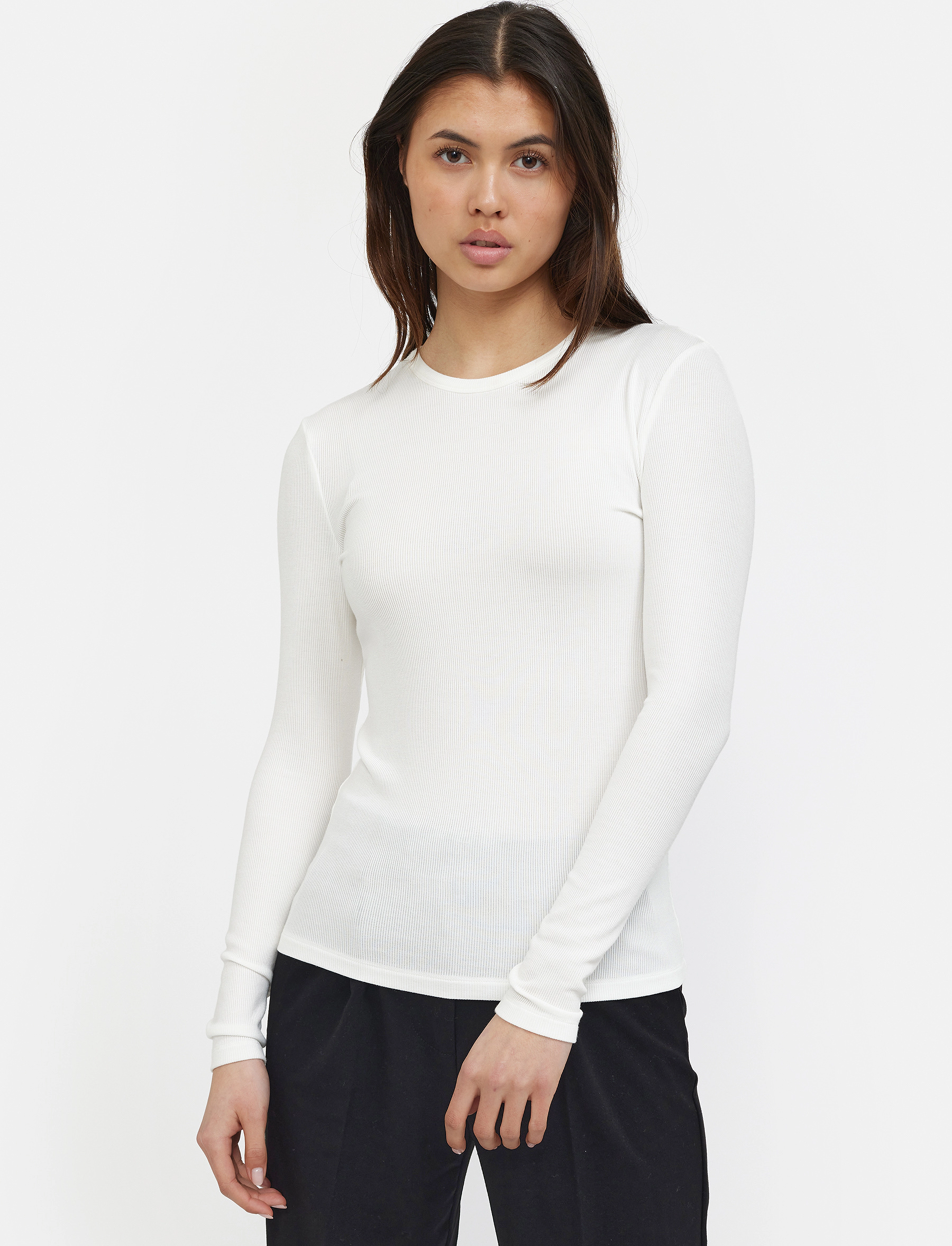 Soft Rebels Srfenja O-Neck Top, XL, T-shirts & Oberteile, Weiß - Long-sleeved, Frauen