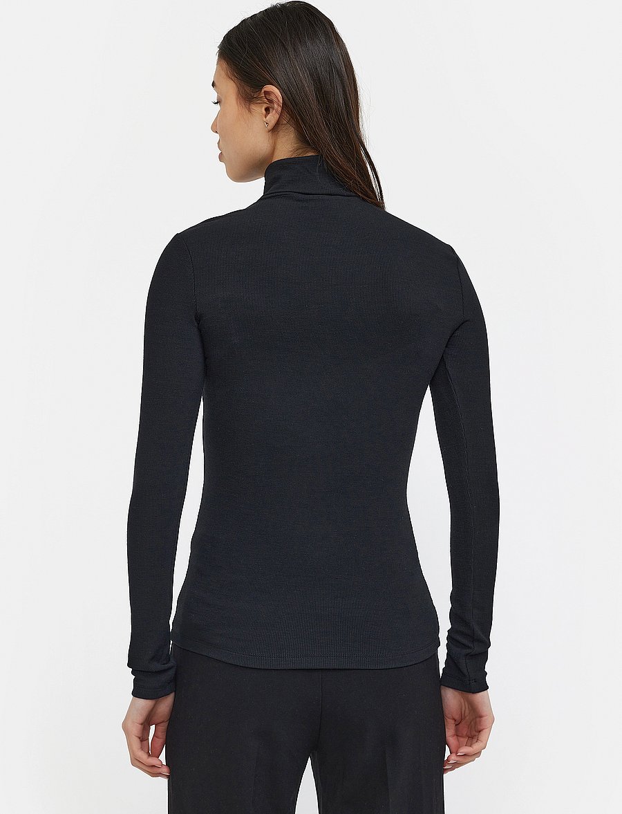 Soft Rebels - SRFenja Rollneck Top - topi ar garām piedurknēm - black - 3