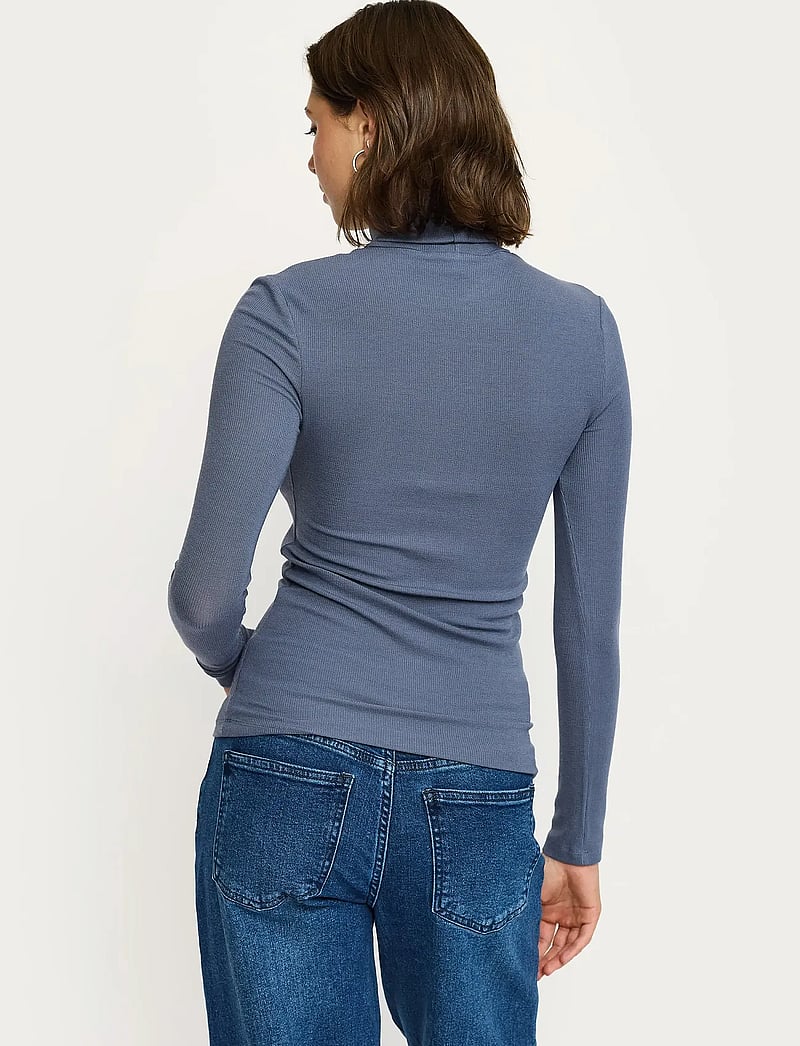 Soft Rebels - SRFenja Rollneck Top - langærmede toppe - grisaille - 3