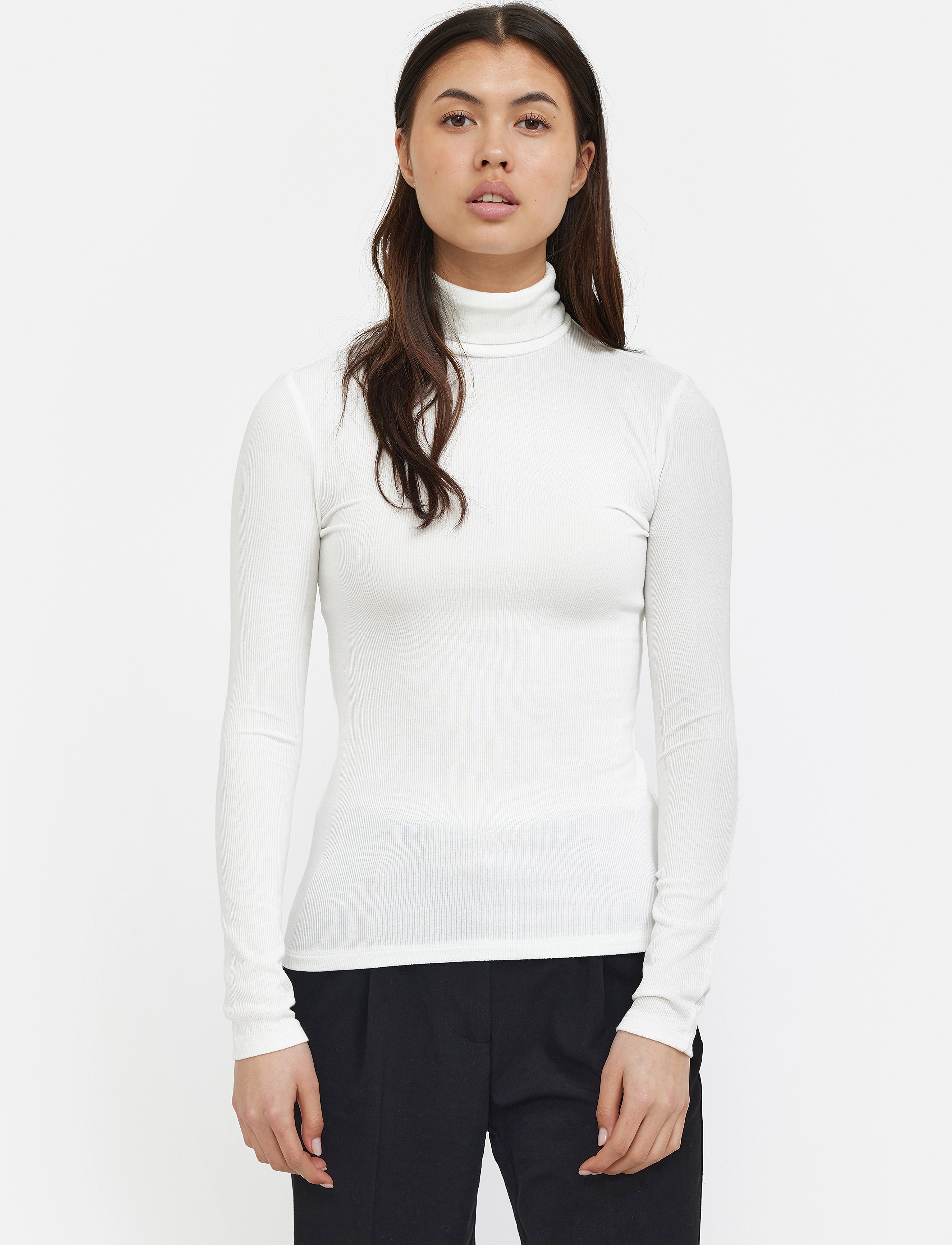 Soft Rebels Srfenja Rollneck Top, M, T-shirts & Oberteile, Weiß - Long-sleeved, Frauen