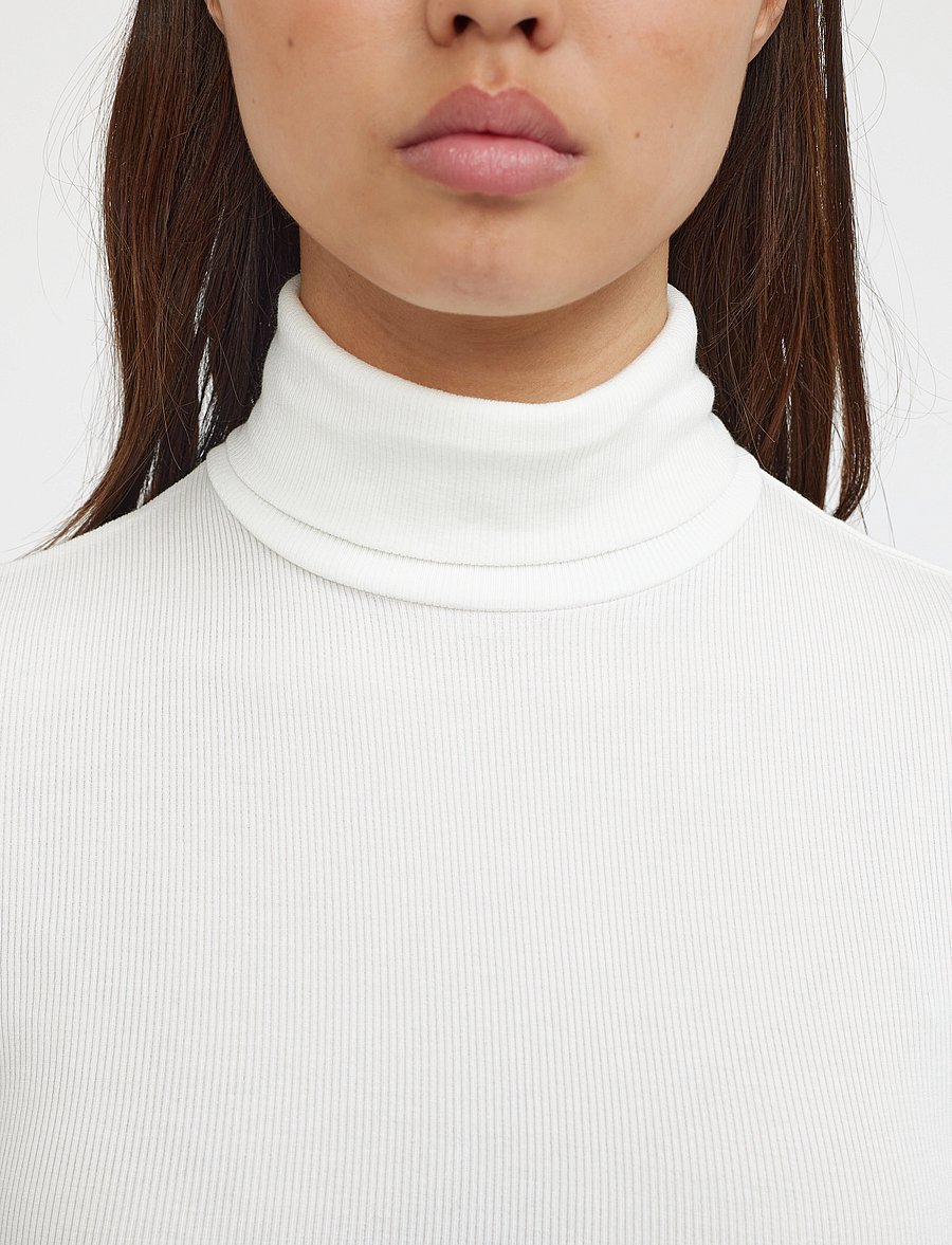 Soft Rebels - SRFenja Rollneck Top - langärmlige tops - snow white - 4