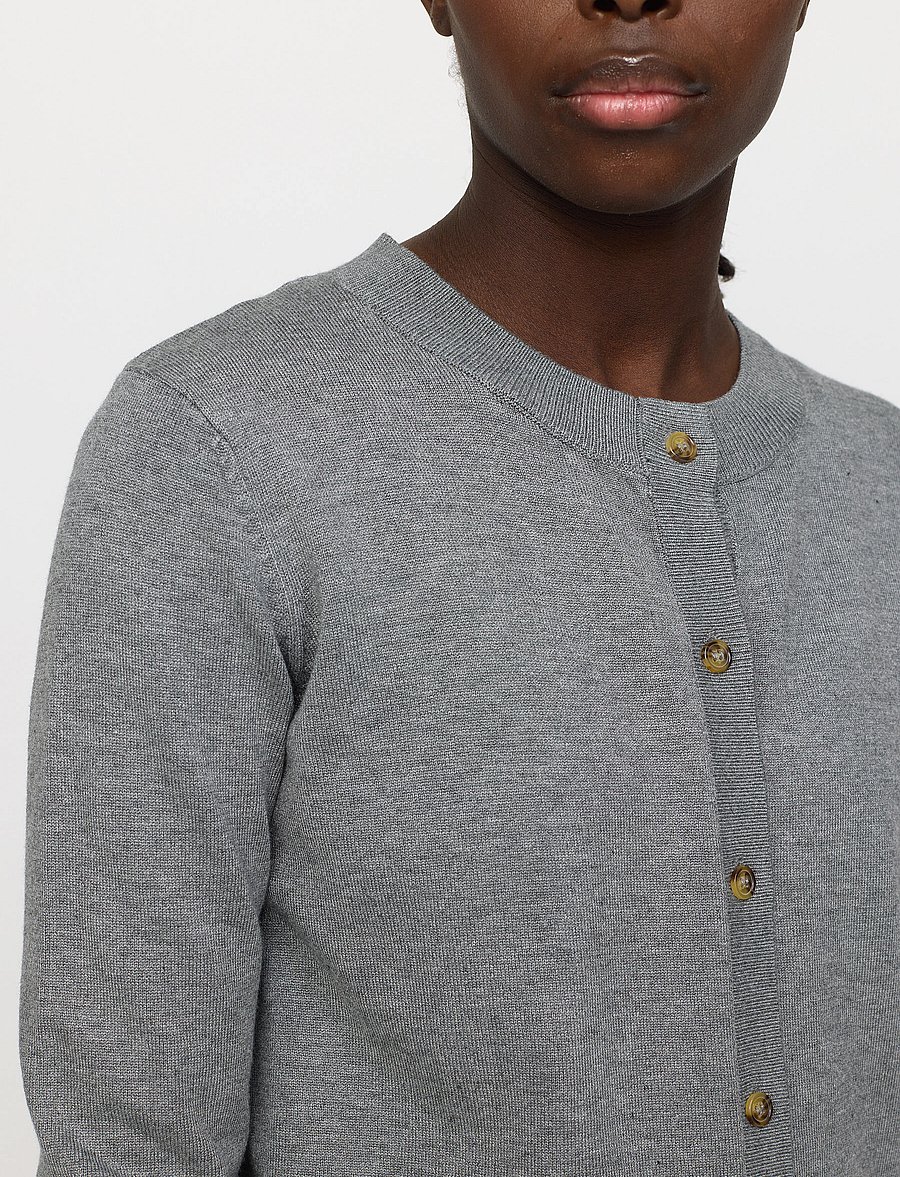 Soft Rebels - SRMarla Cardigan Knit - cardigans - medium grey melange - 4