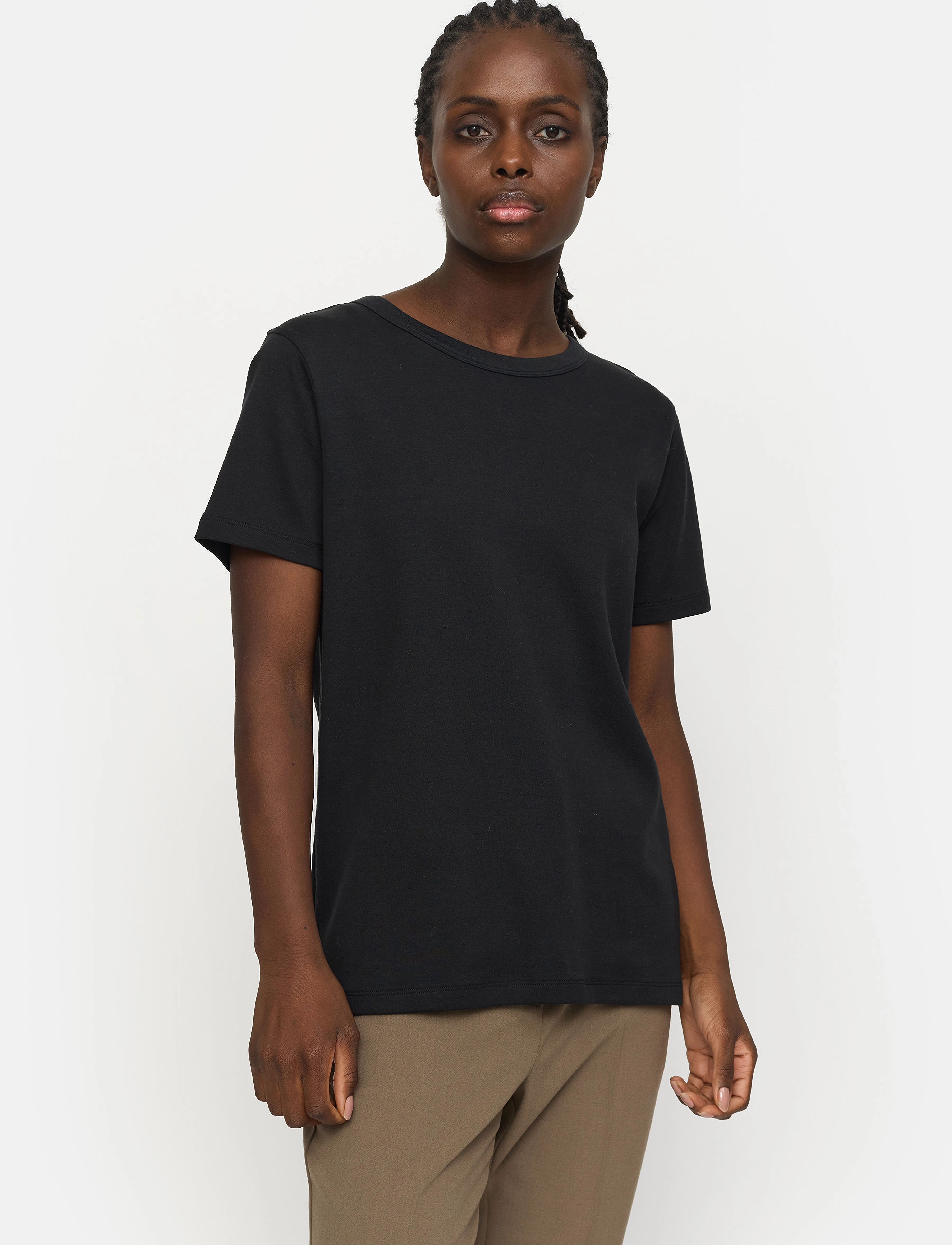 Soft Rebels Srhella T-Shirt Gots, XL, Black, T-Shirts & Toppe > Kortærmede, Dame