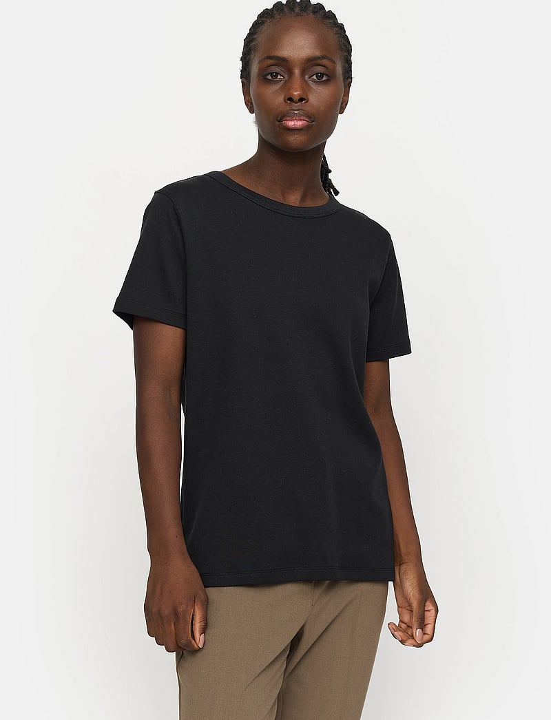 Soft Rebels - SRHella T-shirt GOTS - t-shirts - black - 0