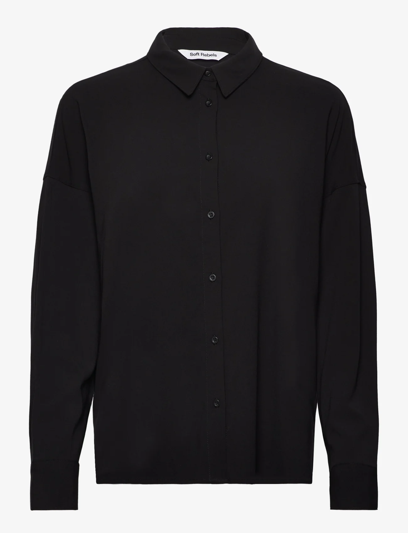 Soft Rebels - SRFreedom Wide Shirt - langærmede skjorter - black - 0