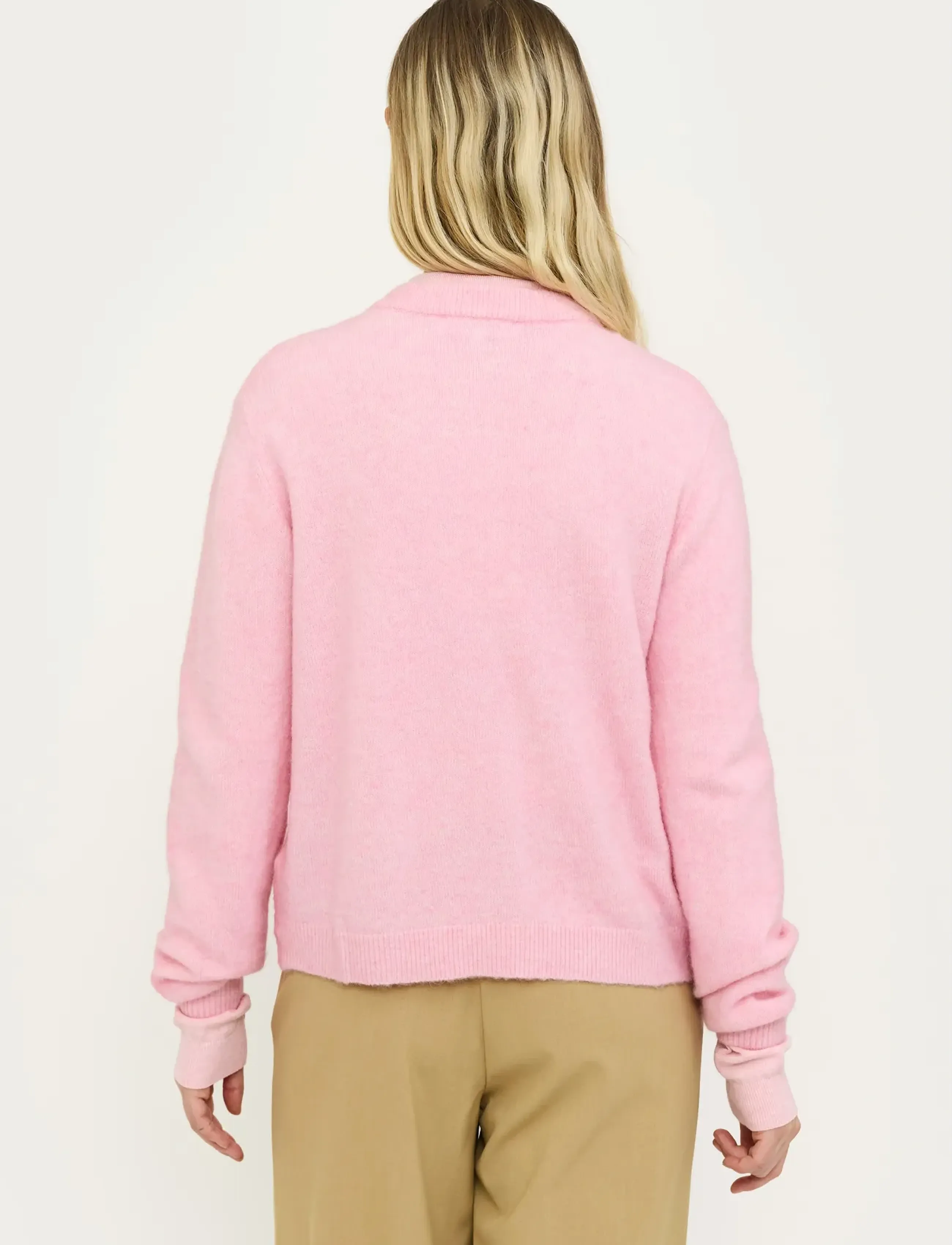 Soft Rebels - SRAllison o-neck cardigan knit - cardigans - 196 bleached mauve melange - 3