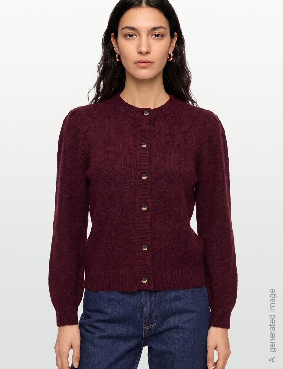 Soft Rebels - SRAllison O-neck Cardigan Knit - RWS - cardigans - 365 vinyard wine - 3