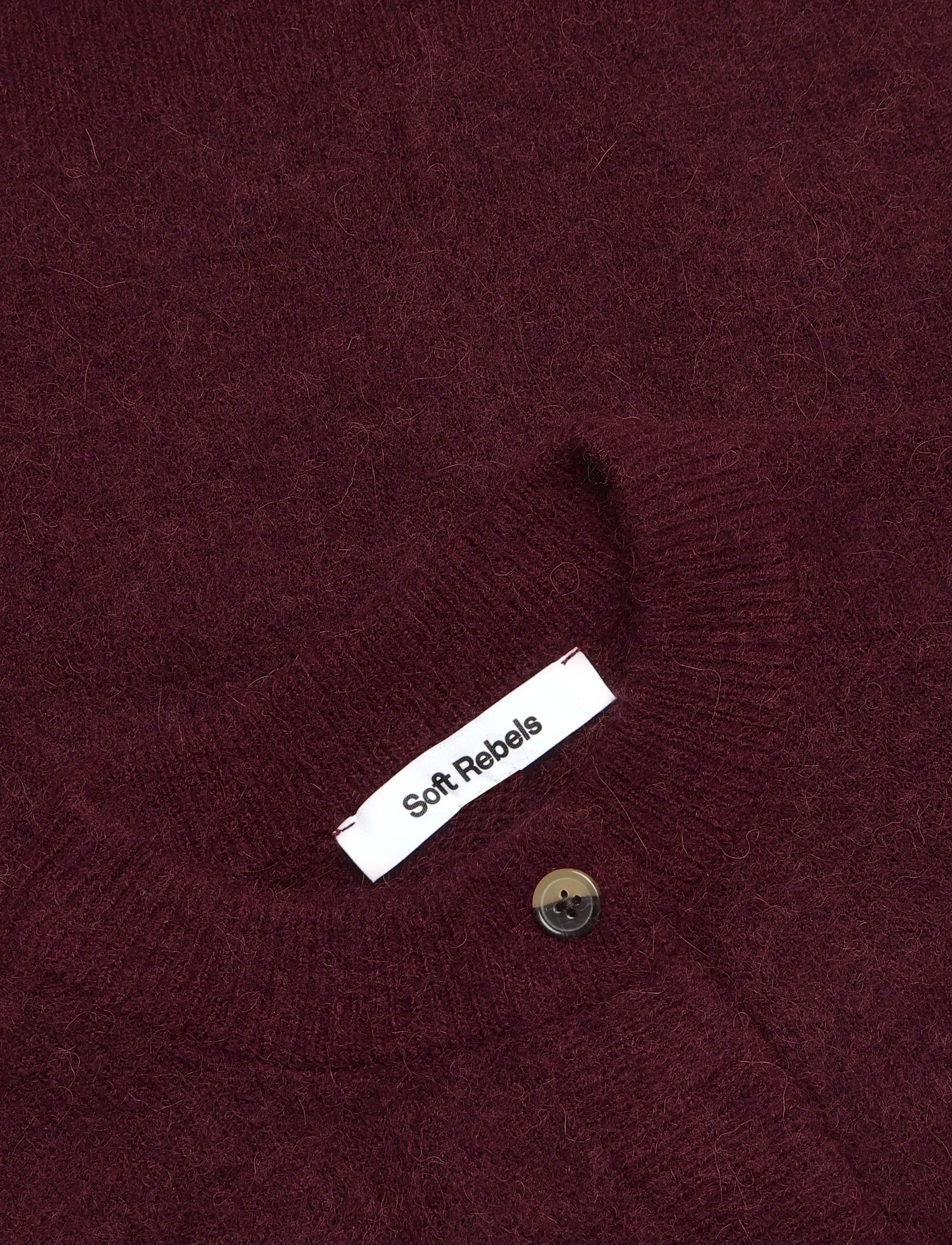 Soft Rebels - SRAllison O-neck Cardigan Knit - RWS - koftor - 365 vinyard wine - 2