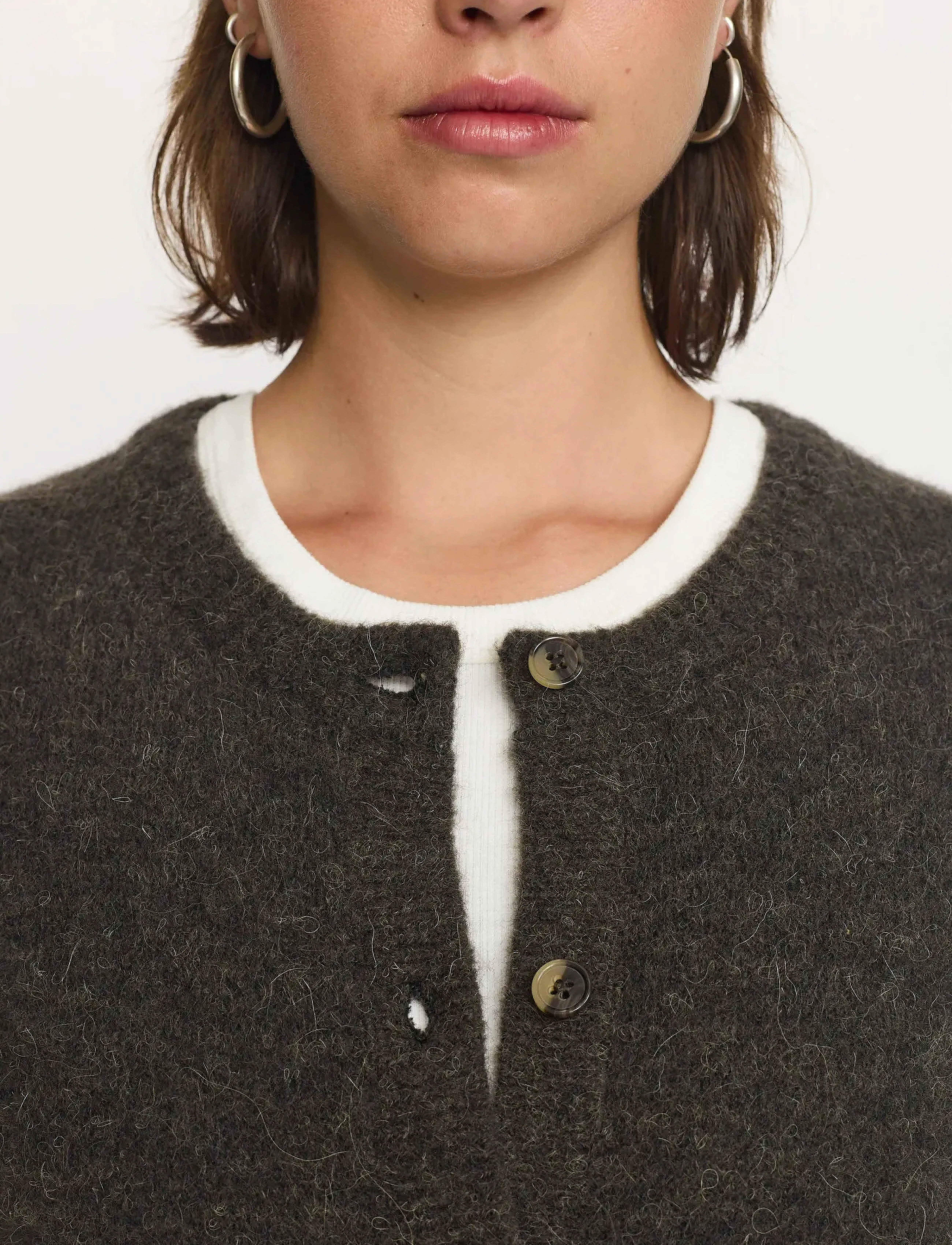 Soft Rebels - SRAllison o-neck cardigan knit - kardiganid - chimera melange - 4
