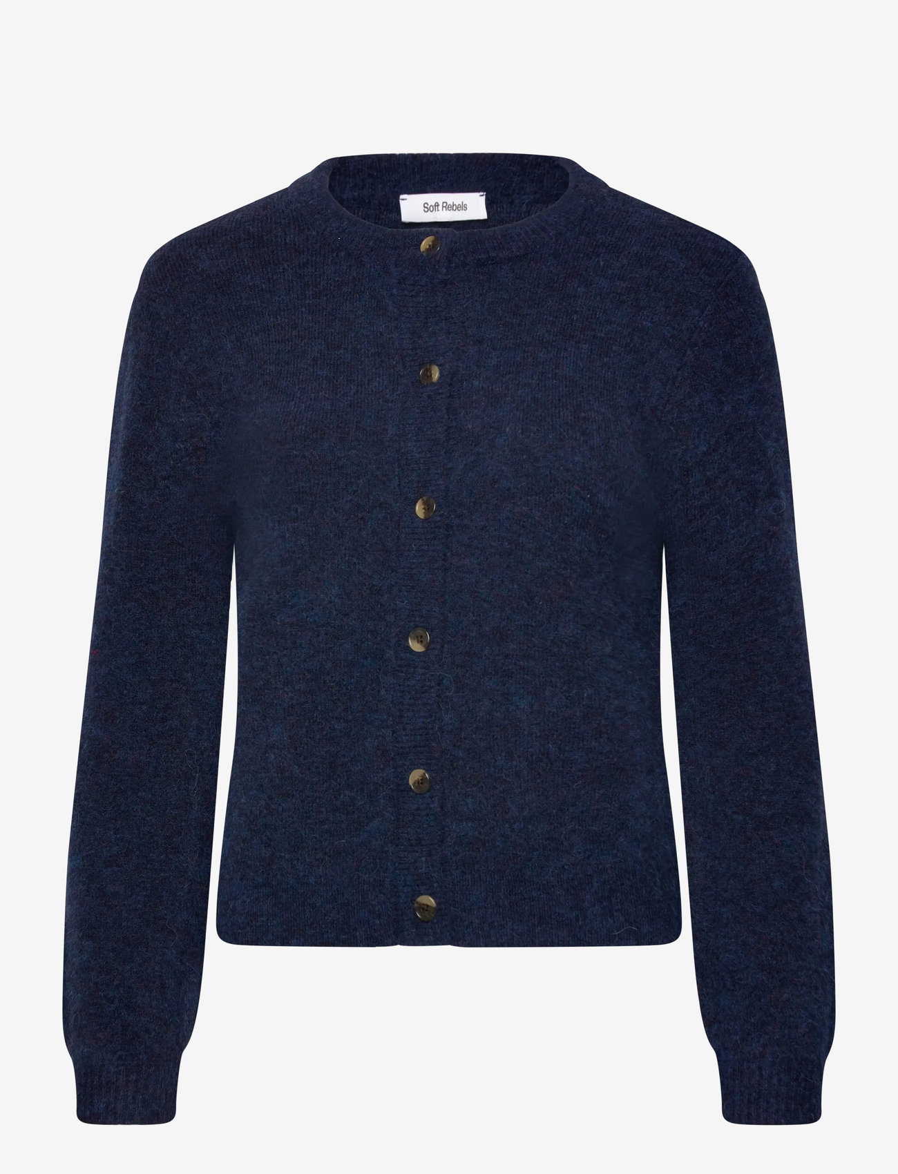 Soft Rebels - SRAllison O-neck Cardigan Knit - RWS - cardigans - total eclipse - 0