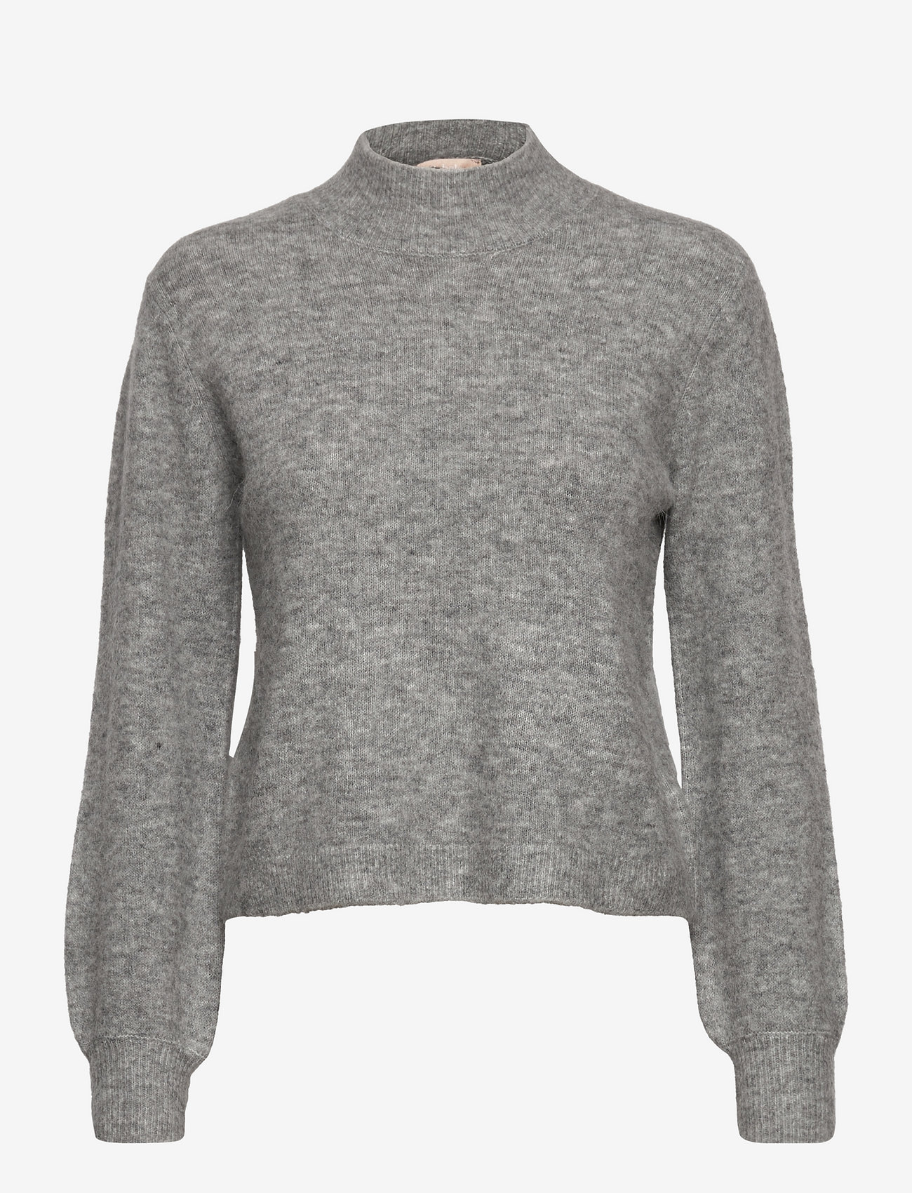 Soft Rebels - SRAllison T-neck Knit - 053 medium grey melange - 0