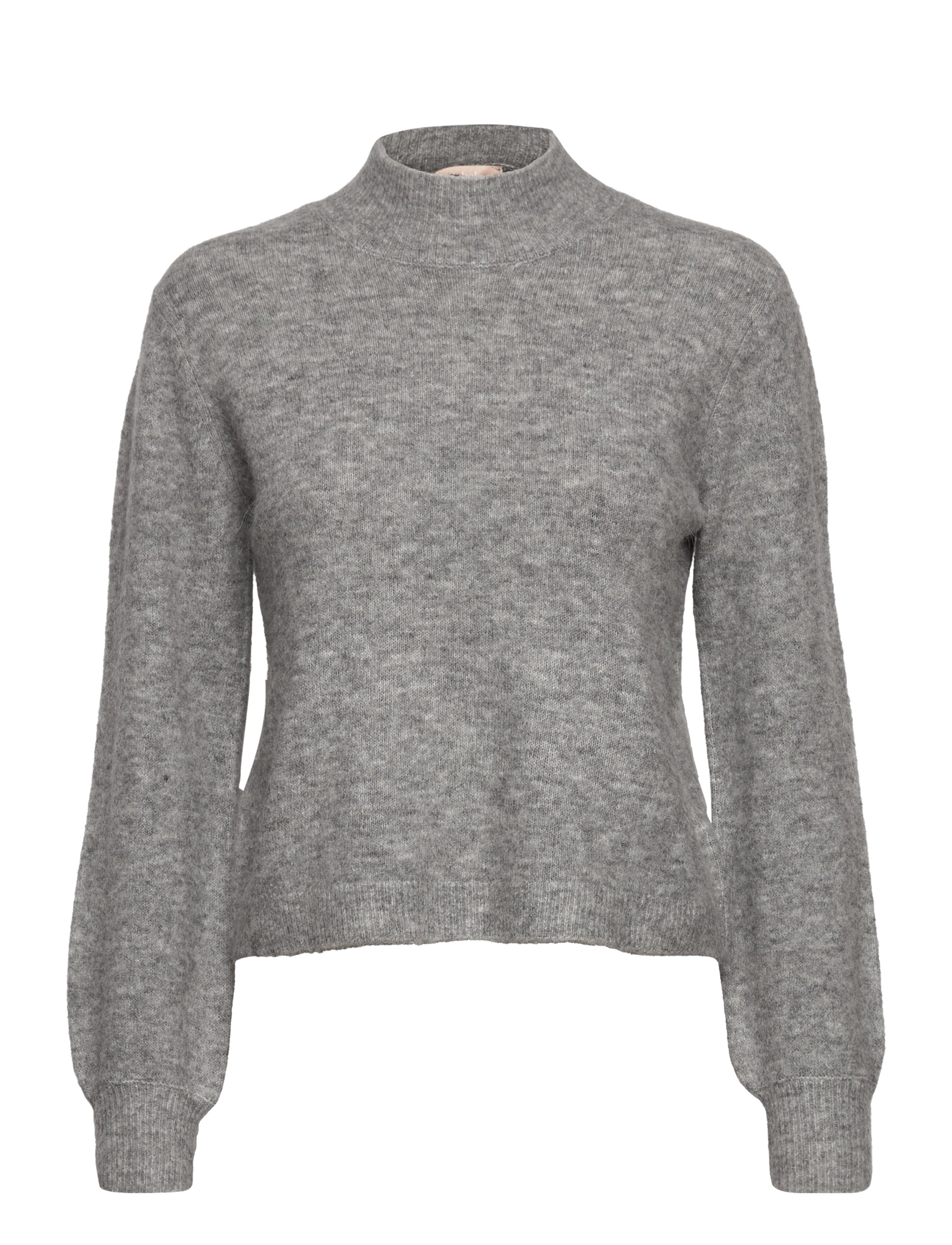 SRAllison T-neck Knit - 053 MEDIUM GREY MELANGE