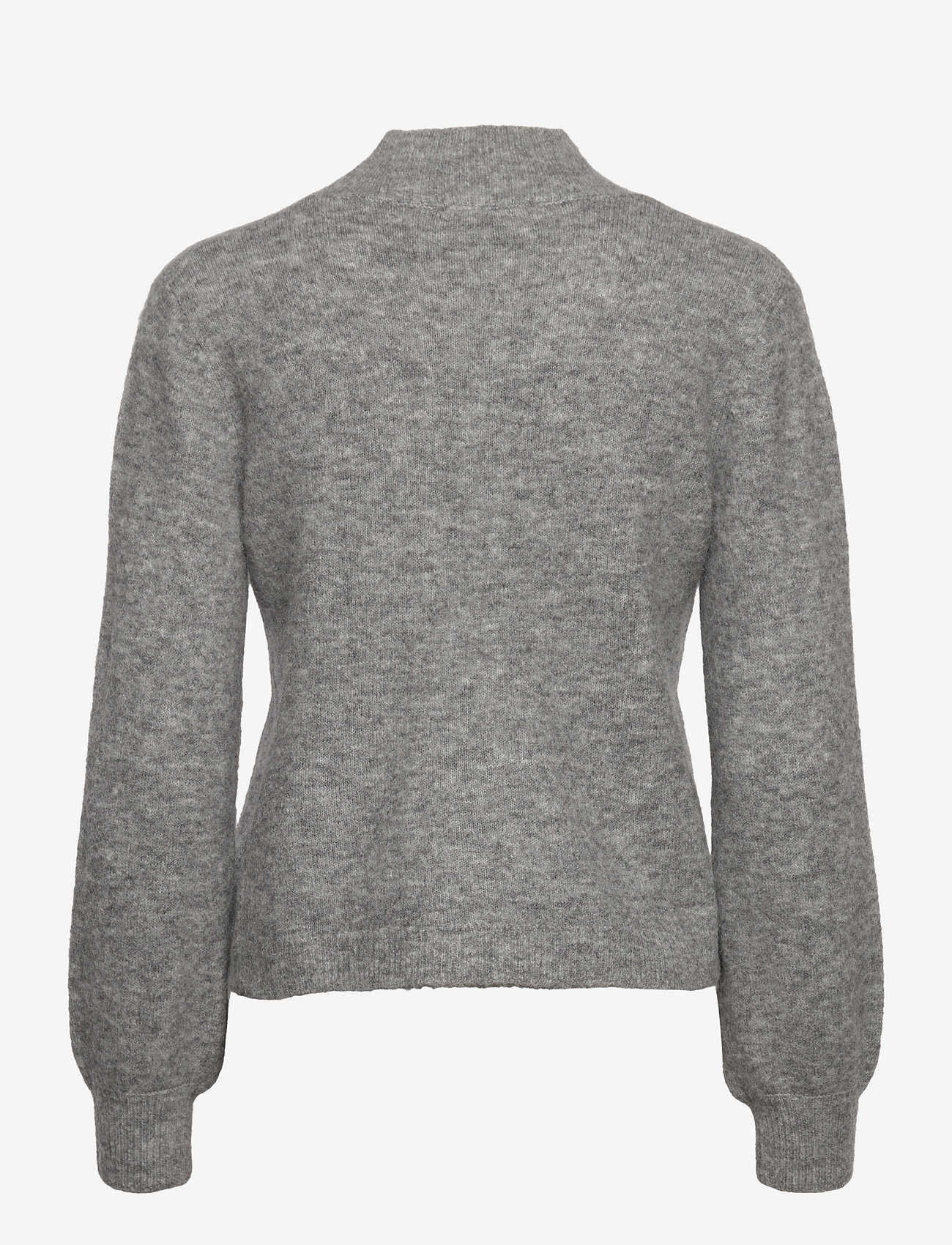 Soft Rebels - SRAllison T-neck Knit - 053 medium grey melange - 1