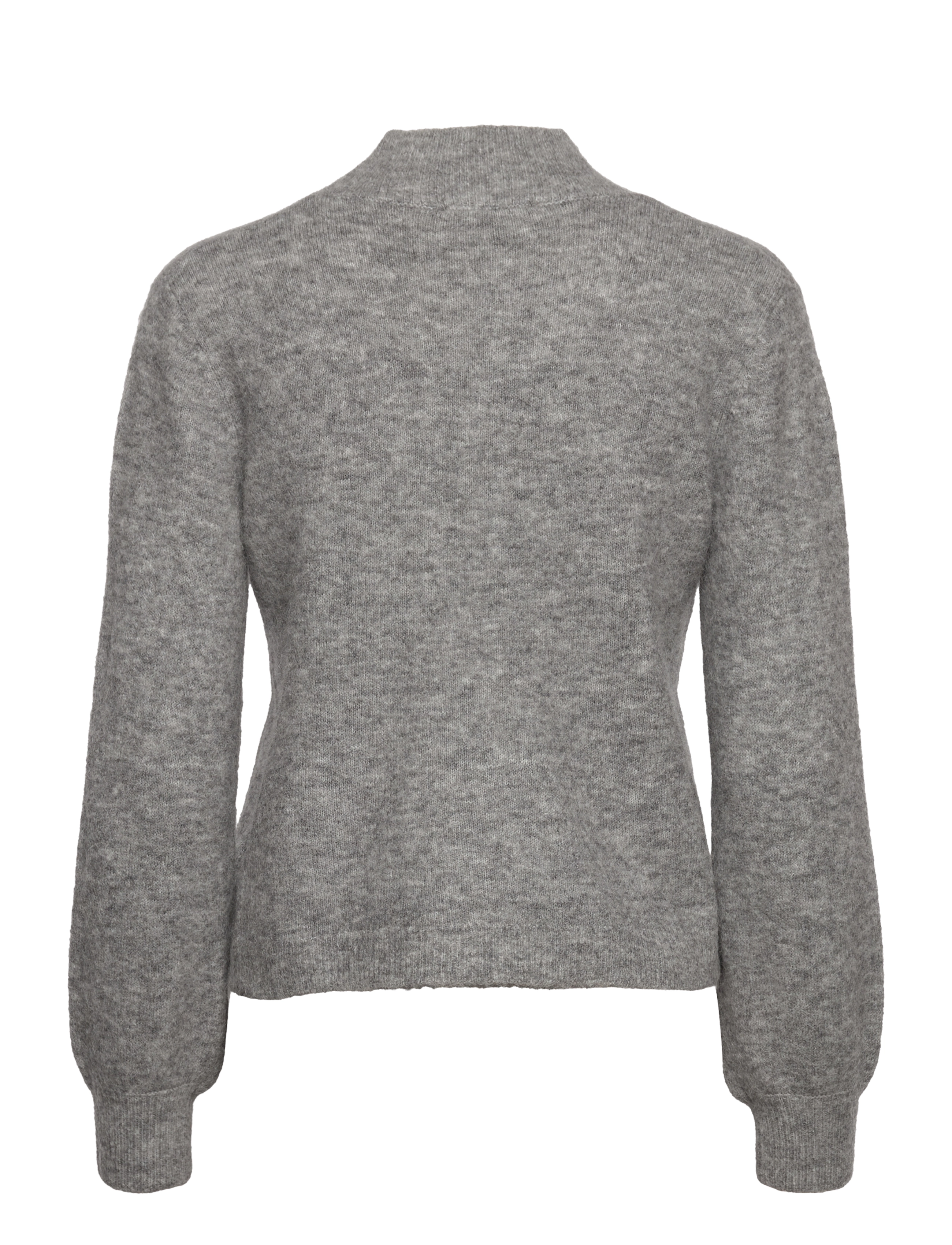 Soft Rebels - SRAllison T-neck Knit - 053 medium grey melange - 1