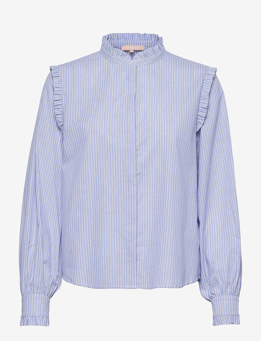 Soft Rebels - SRIndia Shirt - langärmlige hemden - colony blue - 1