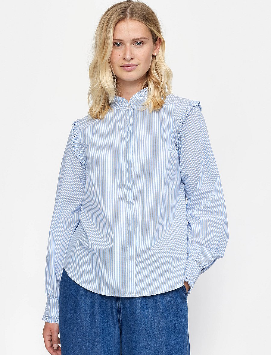 Soft Rebels - SRIndia Shirt - langärmlige hemden - colony blue - 0
