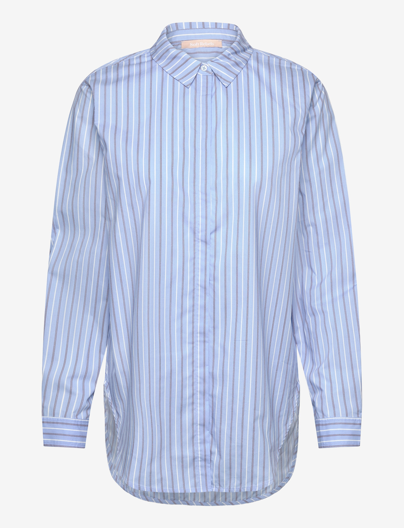 Soft Rebels - SRBeate LS Shirt striped - langærmede skjorter - two tone stripes placid blue - 0