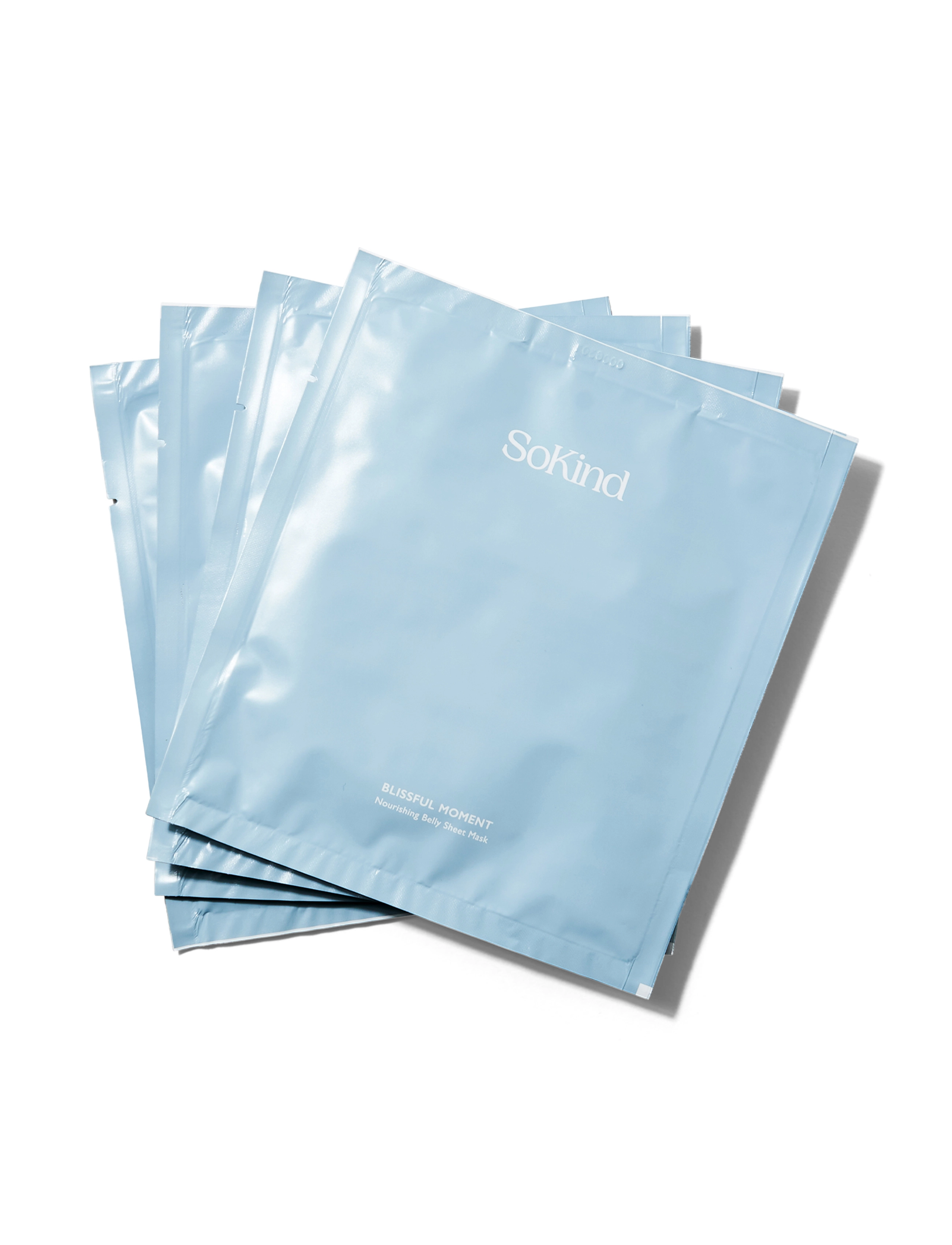 SoKind Blissful Moments Nourishing Belly Sheet Masks, Sheetmaske, Nude, Str: 4 pieces