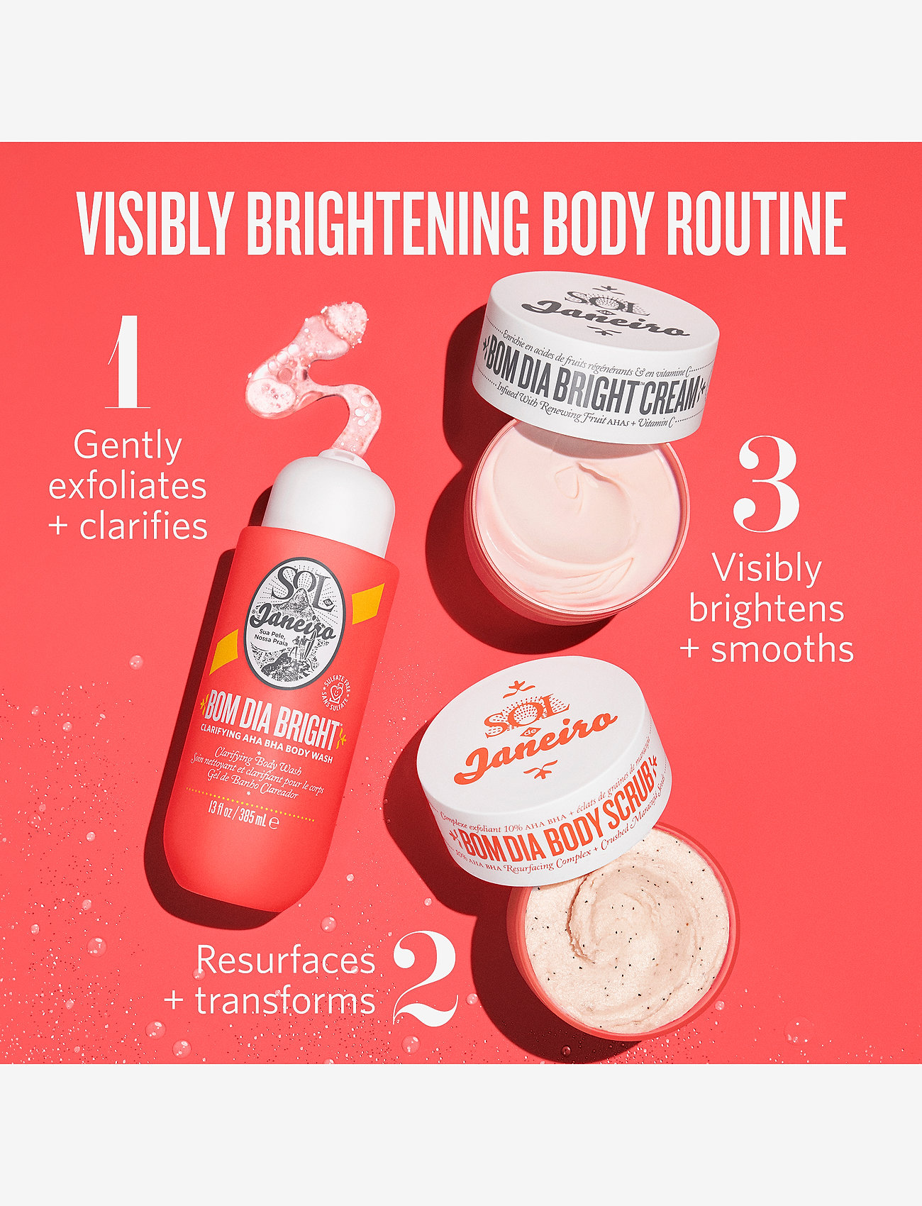 Sol de Janeiro - Bom Dia Bright Body Scrub 220g - skrubb & exfoliators - kropp  - no color - 5