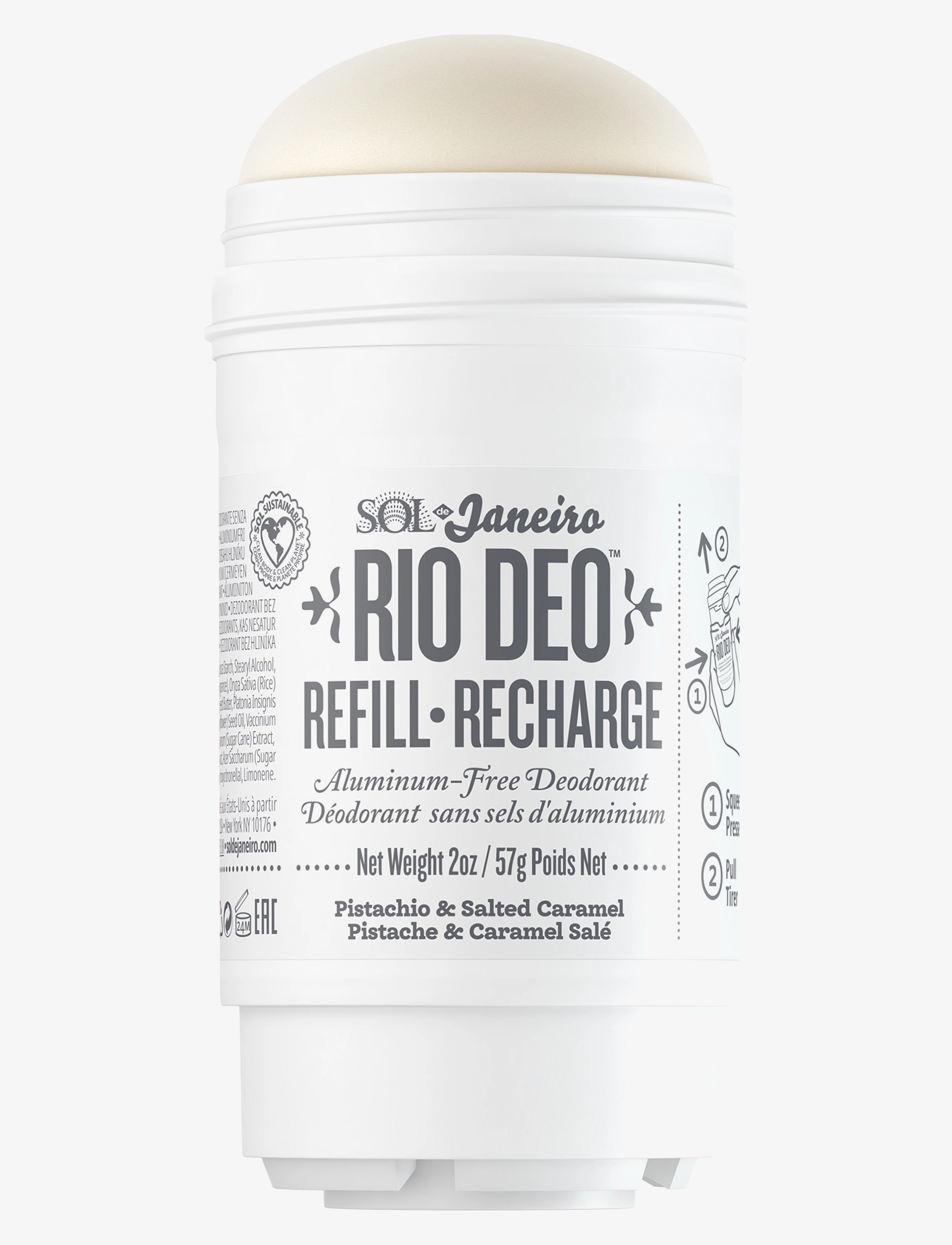 Sol de Janeiro Rio Deo '62 Aluminum-Free Deodorant Refill 57g - Deodoranter - CLEAR / undefined