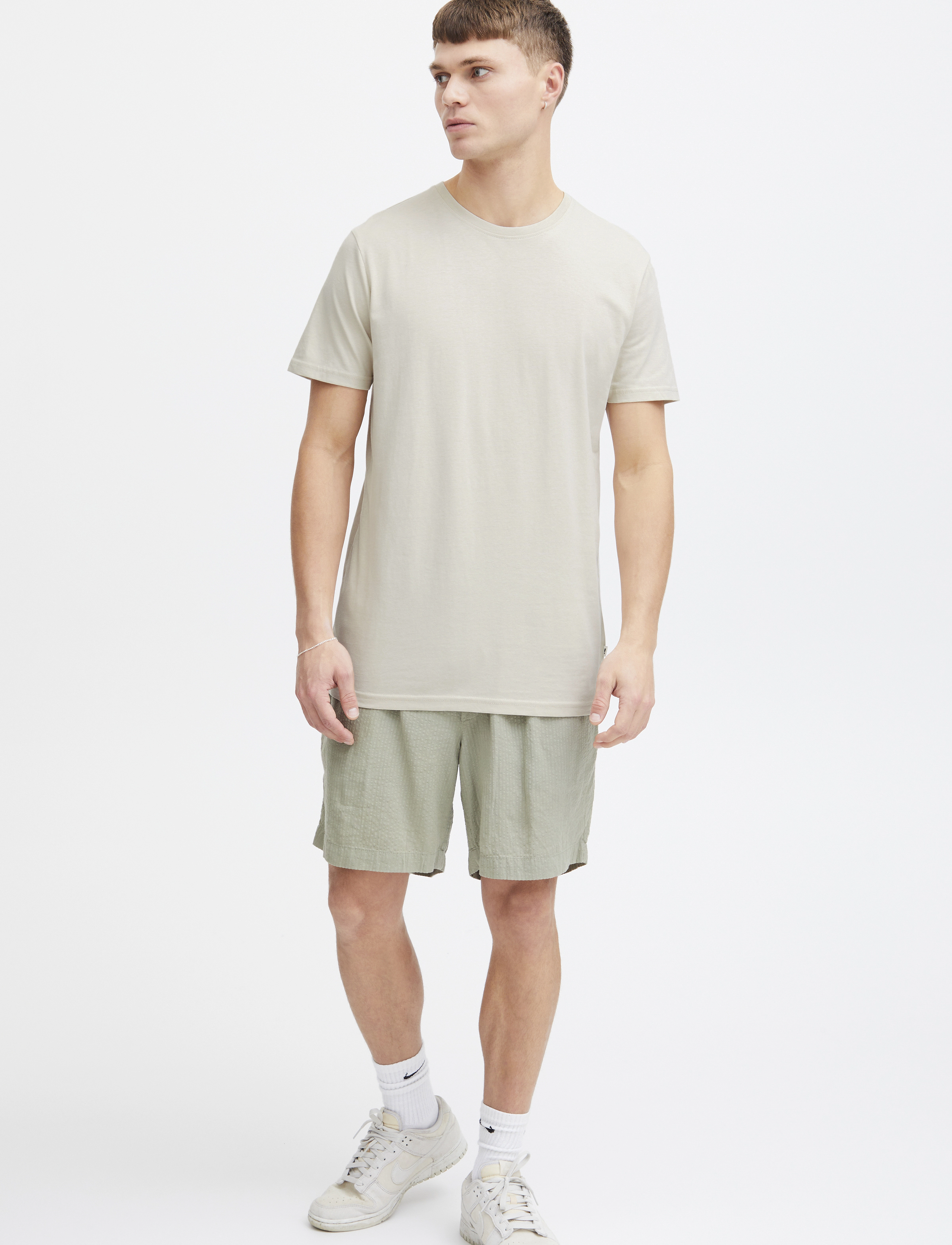Solid Sdrock Ss, XL, T-shirts, Beige - Short-sleeved, Männerswear