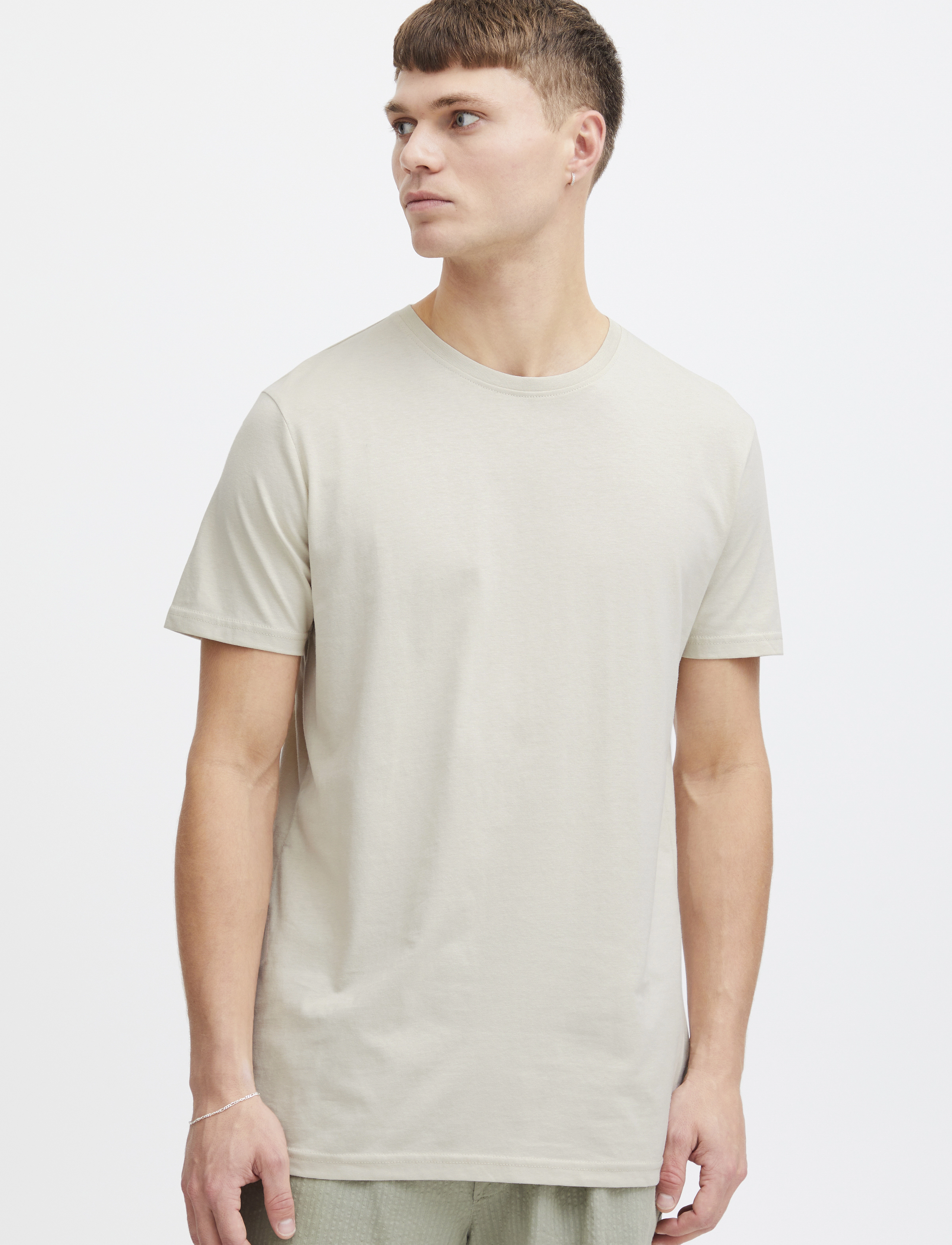 Solid - SDROCK SS - kortärmade t-shirts - oatmeal - 3