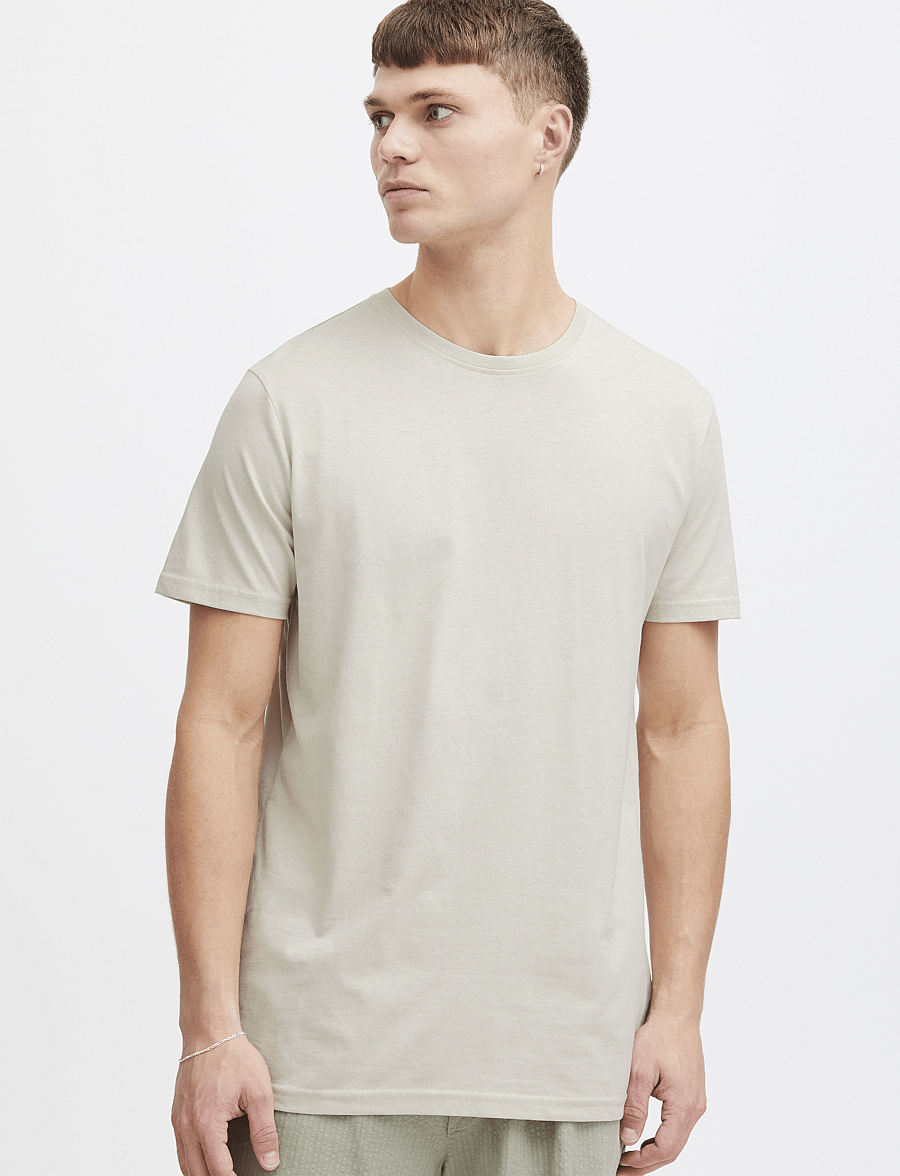 Solid - SDROCK SS - short-sleeved t-shirts - oatmeal - 3