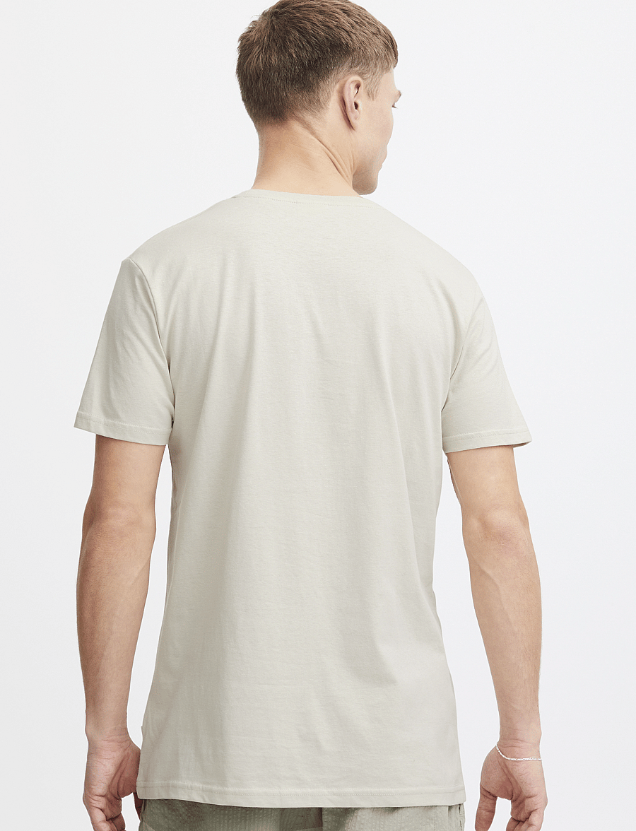 Solid - SDROCK SS - short-sleeved t-shirts - oatmeal - 4