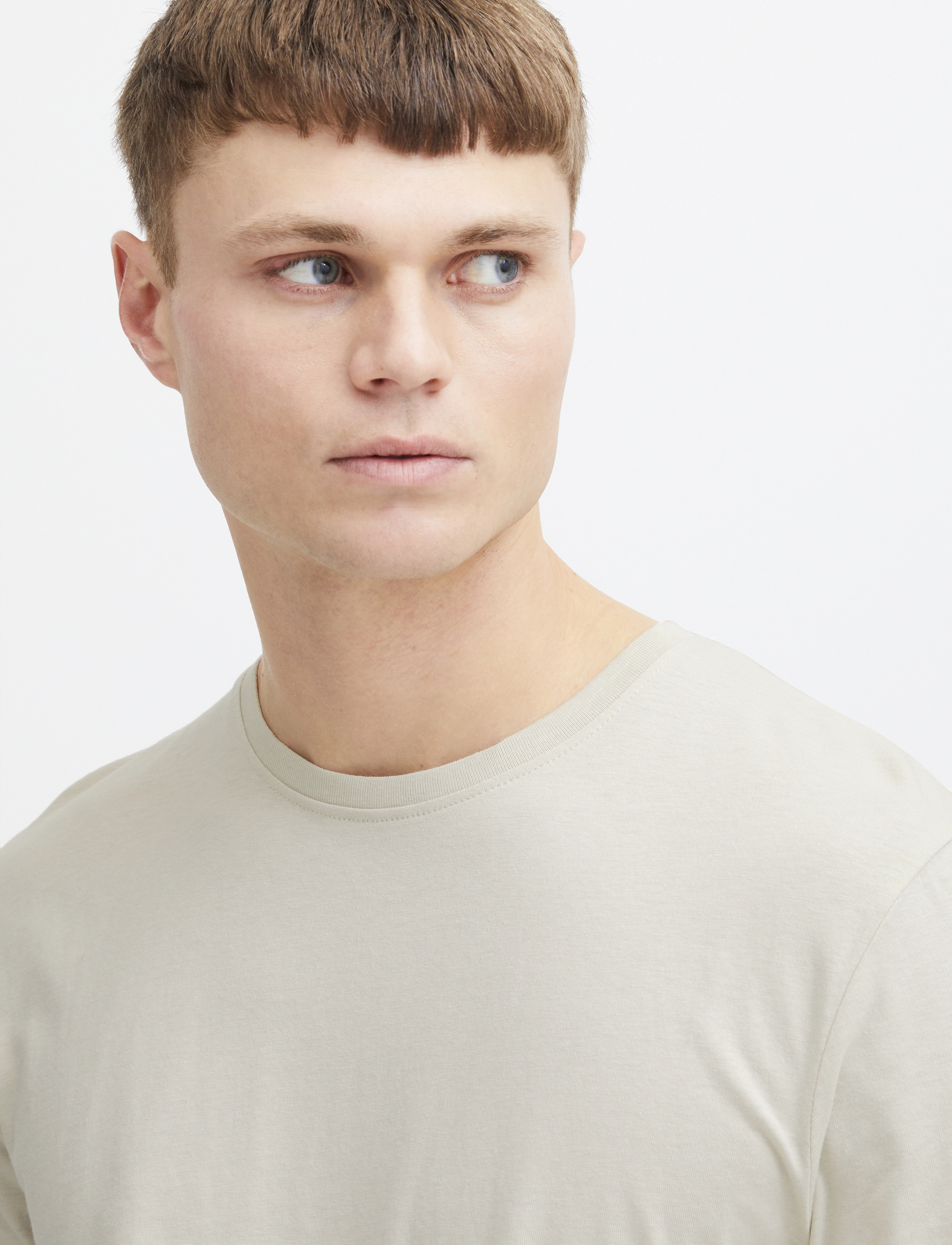 Solid - SDROCK SS - kortärmade t-shirts - oatmeal - 5
