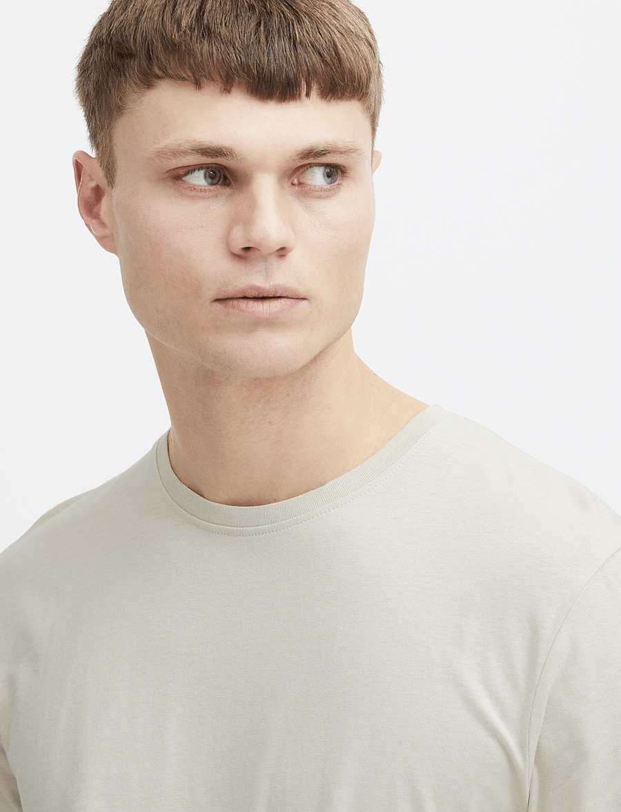 Solid - SDROCK SS - short-sleeved t-shirts - oatmeal - 5