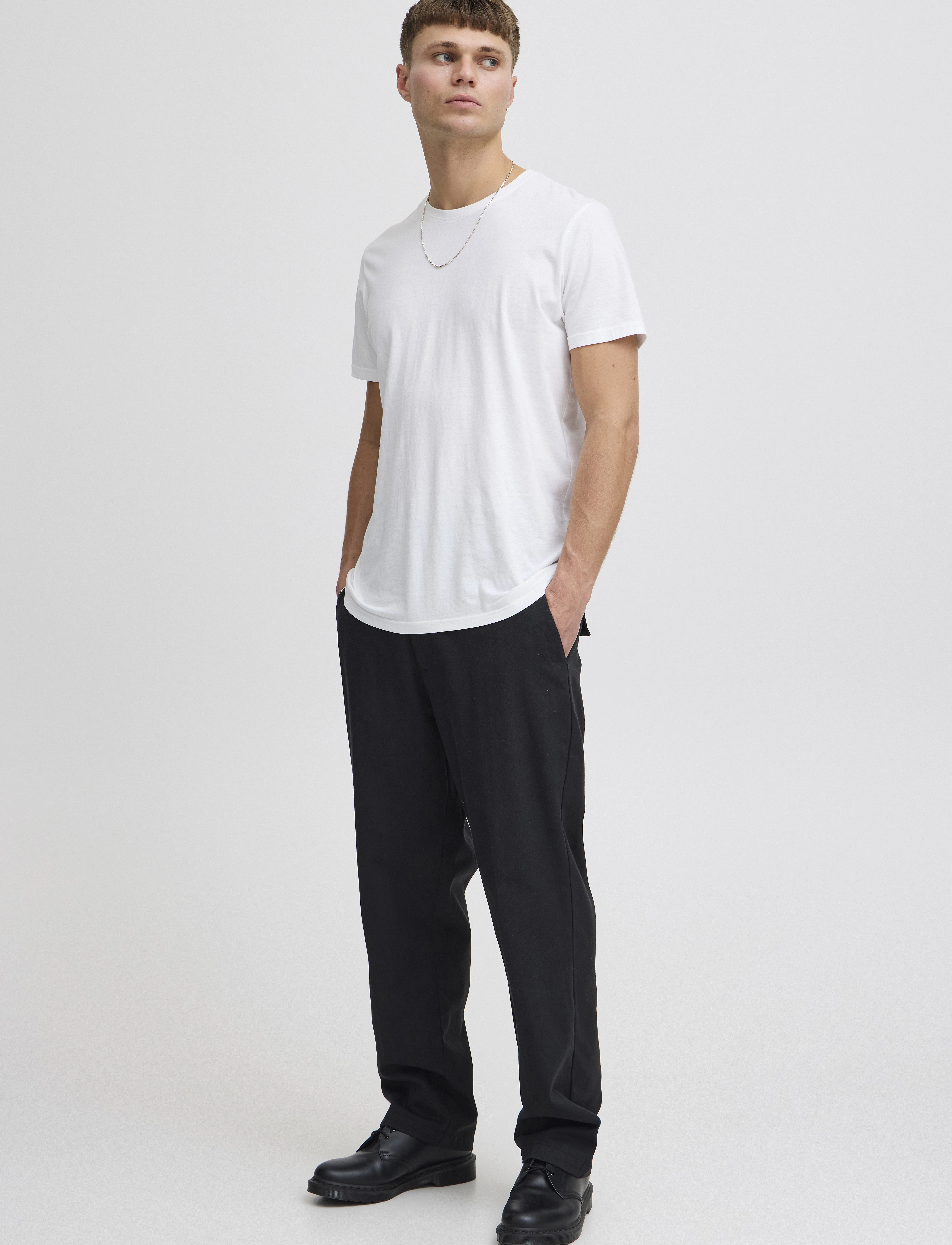 Solid Sdrock Ss, XXL, T-shirts, Weiß - Short-sleeved, Männerswear