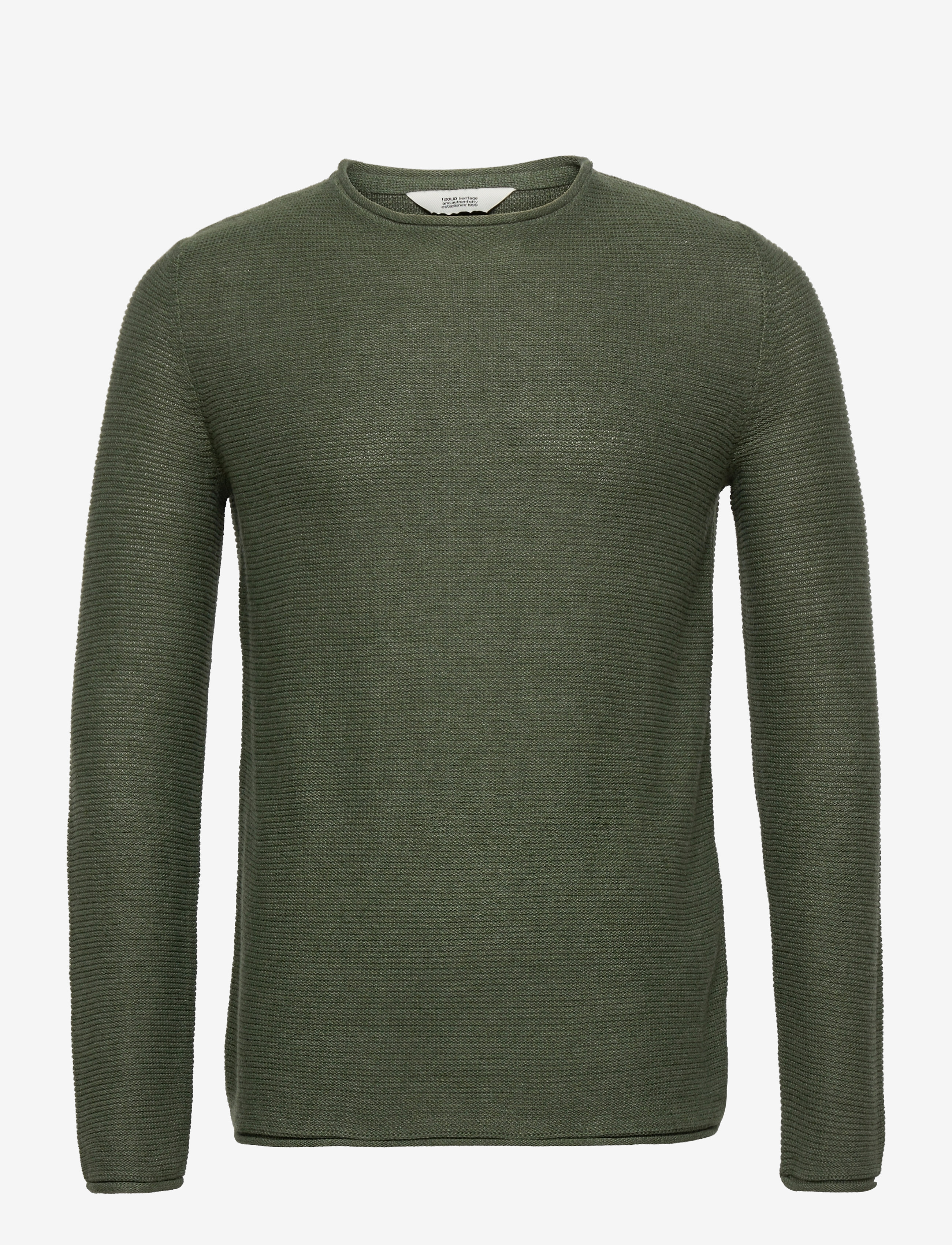 Solid SDJARAH - Rundhals - BLACK FOREST MELANGE / khaki/green