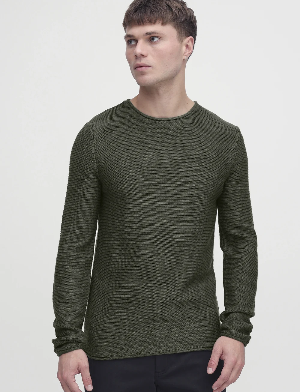 Solid - SDJARAH - rundhalsad - black forest melange - 3