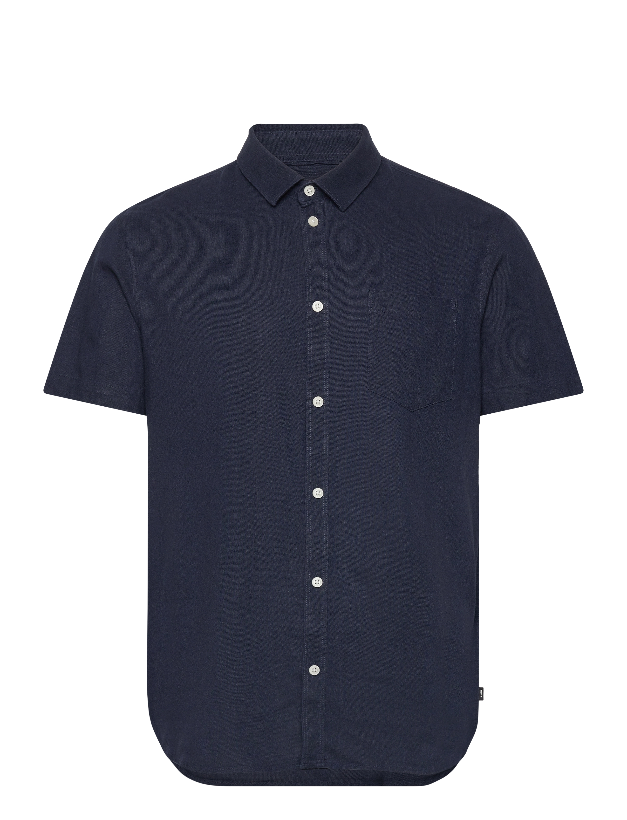 Solid Sdallan Ss Sh, XS, Navy, Skjorter > Kortærmede, Herre