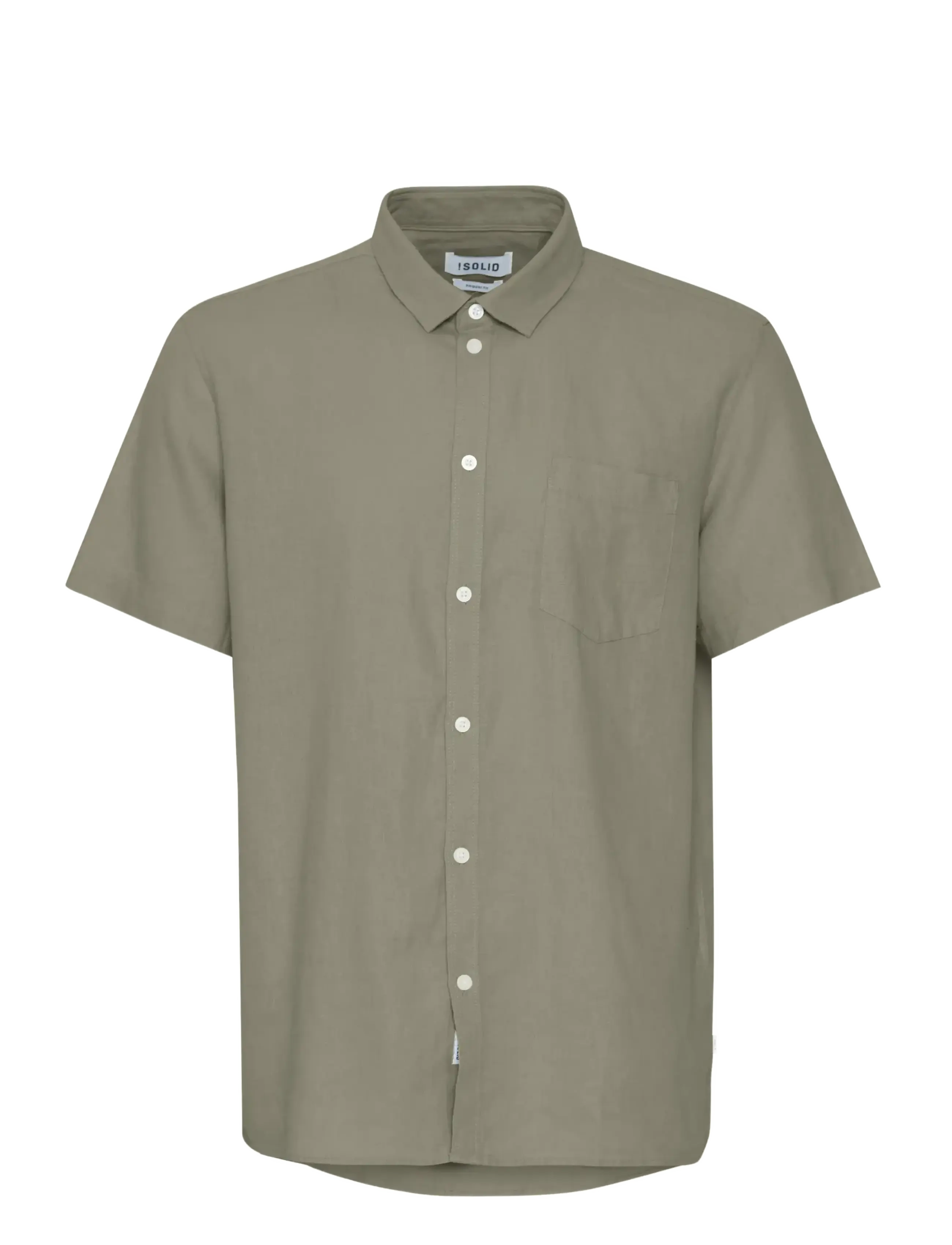 Solid SDALLAN SS SH - Hørskjorter - LAUREL OAK / khaki/green