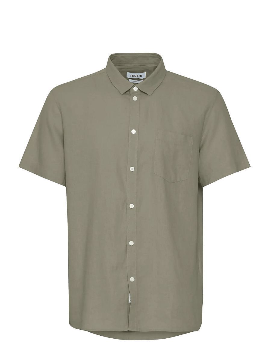 Solid - SDALLAN SS SH - linneskjortor - laurel oak - 1
