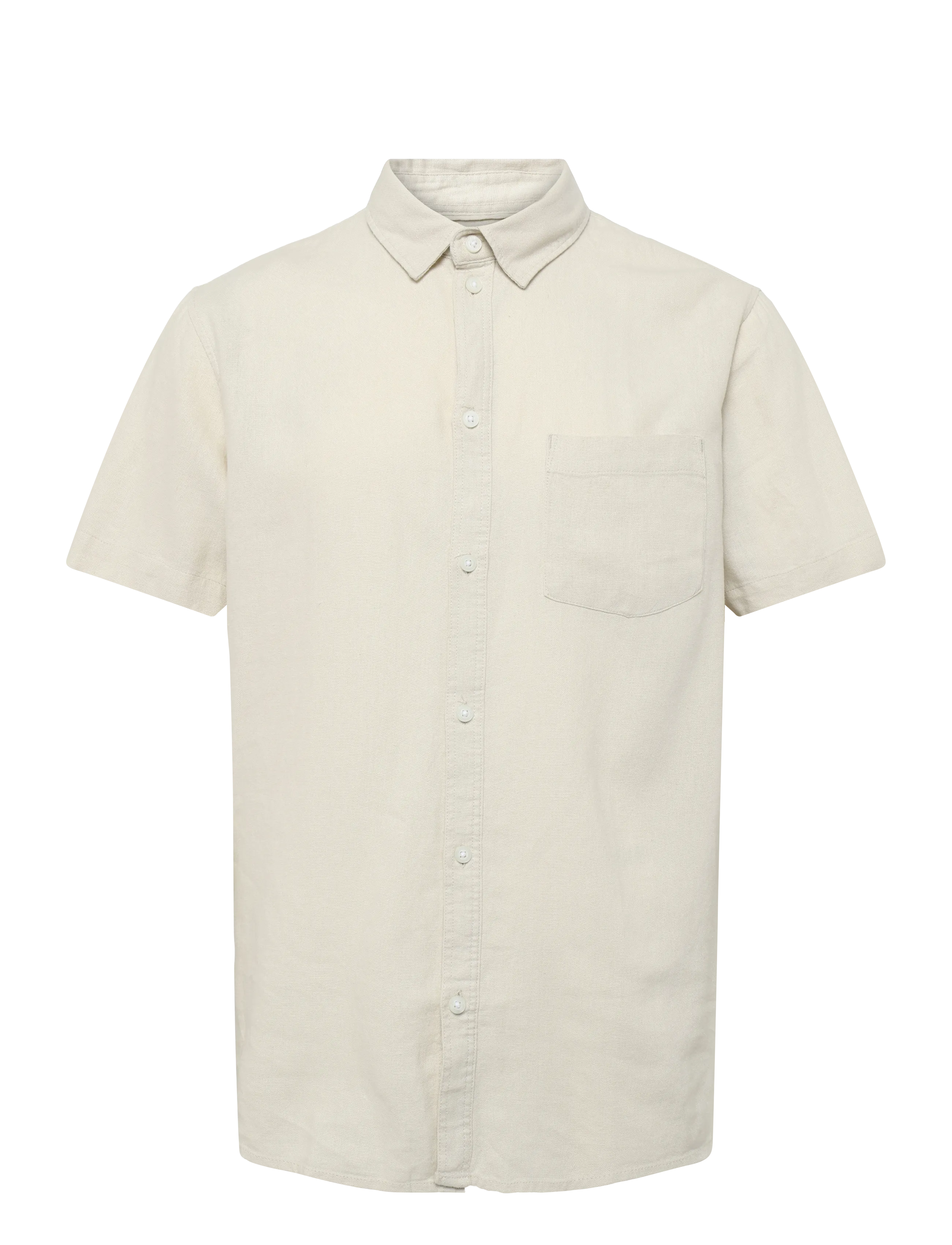 Solid Sdallan Ss Sh, XXL, Shirts, Beige - Short-sleeved, Männerswear
