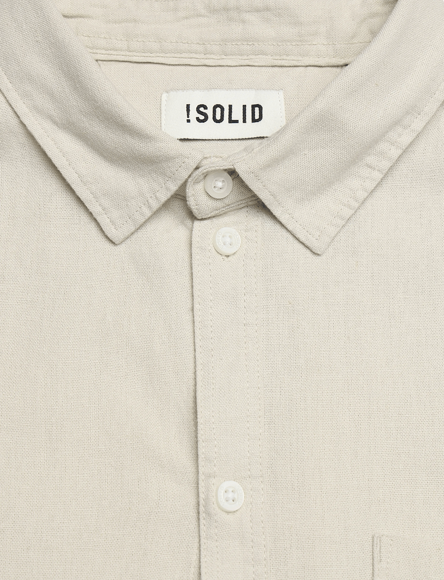 Solid - SDALLAN SS SH - hørskjorter - oatmeal - 2
