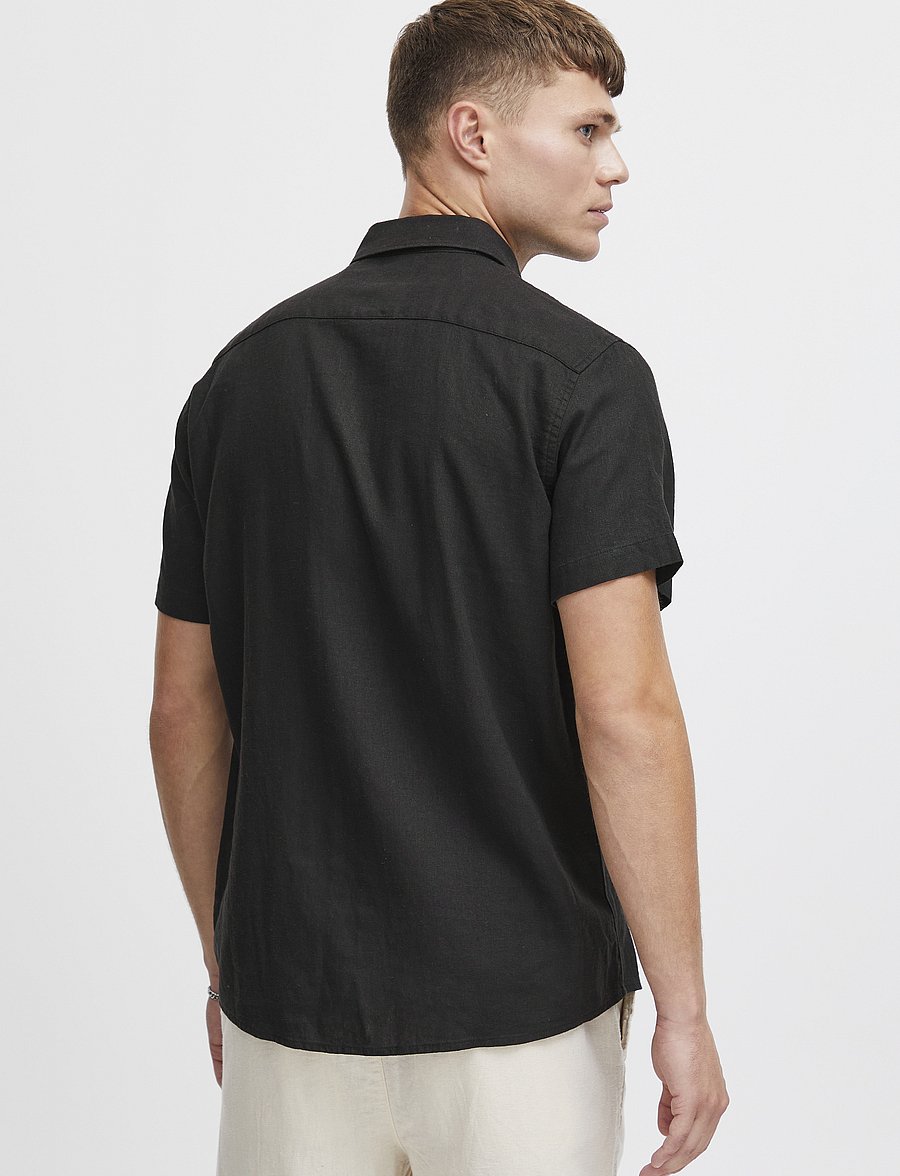 Solid - SDALLAN SS SH - hørskjorter - true black - 4
