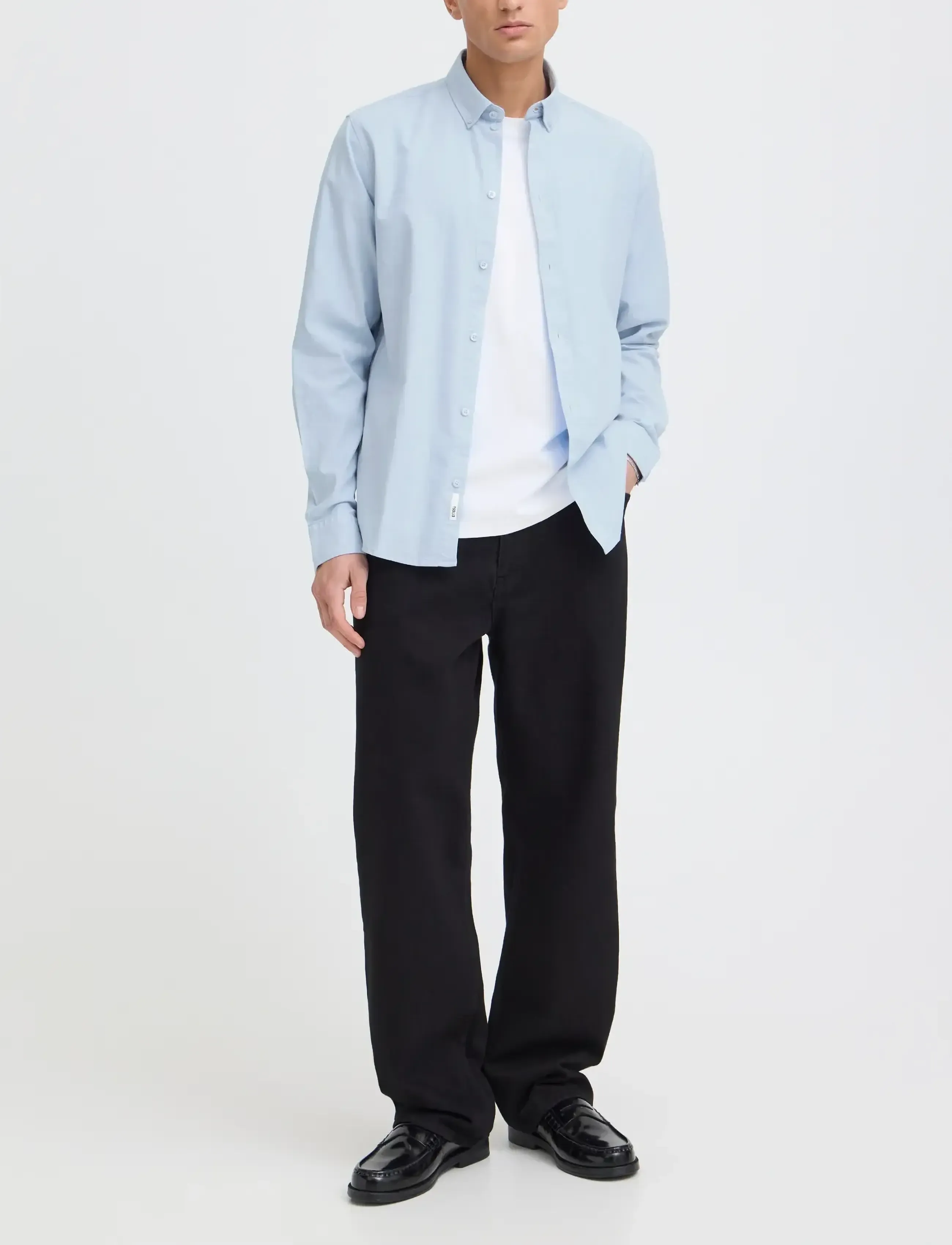 Solid Sdval Sh, S, Shirts, Blau - Casual, Männerswear