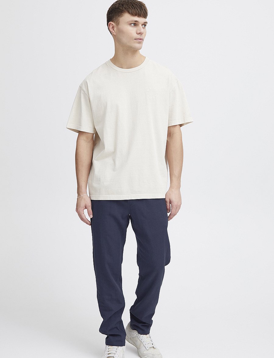 Solid - SDTAIZ PA - linen trousers - insignia blue - 0