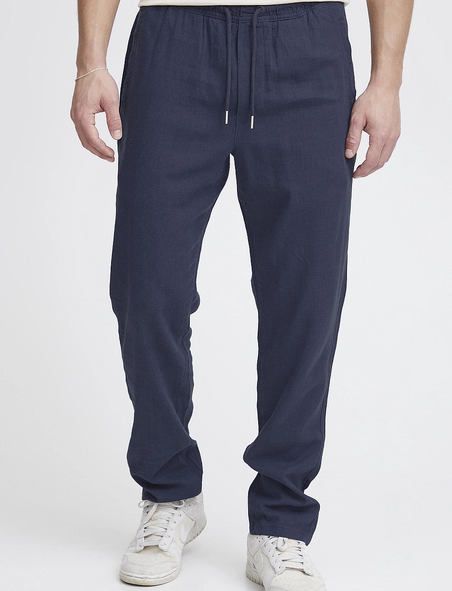 Solid - SDTAIZ PA - linen trousers - insignia blue - 3