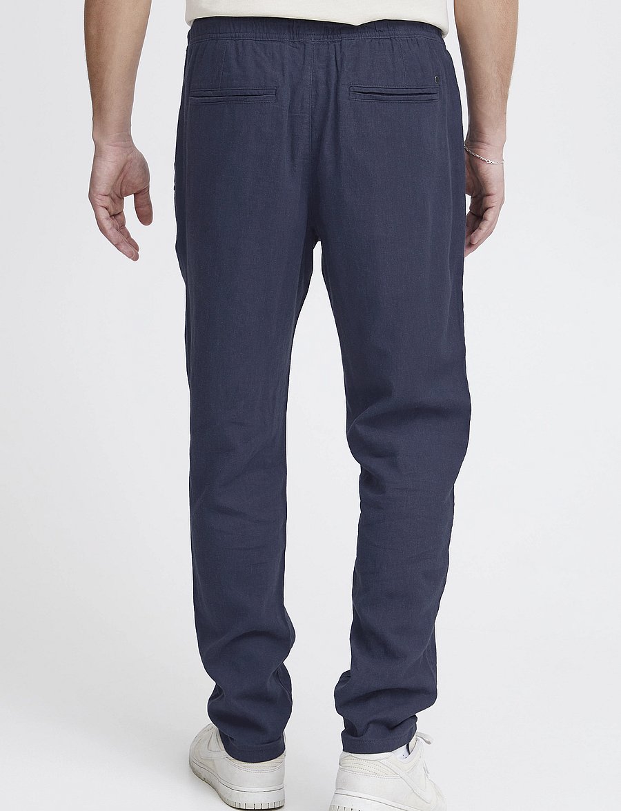Solid - SDTAIZ PA - linen trousers - insignia blue - 4