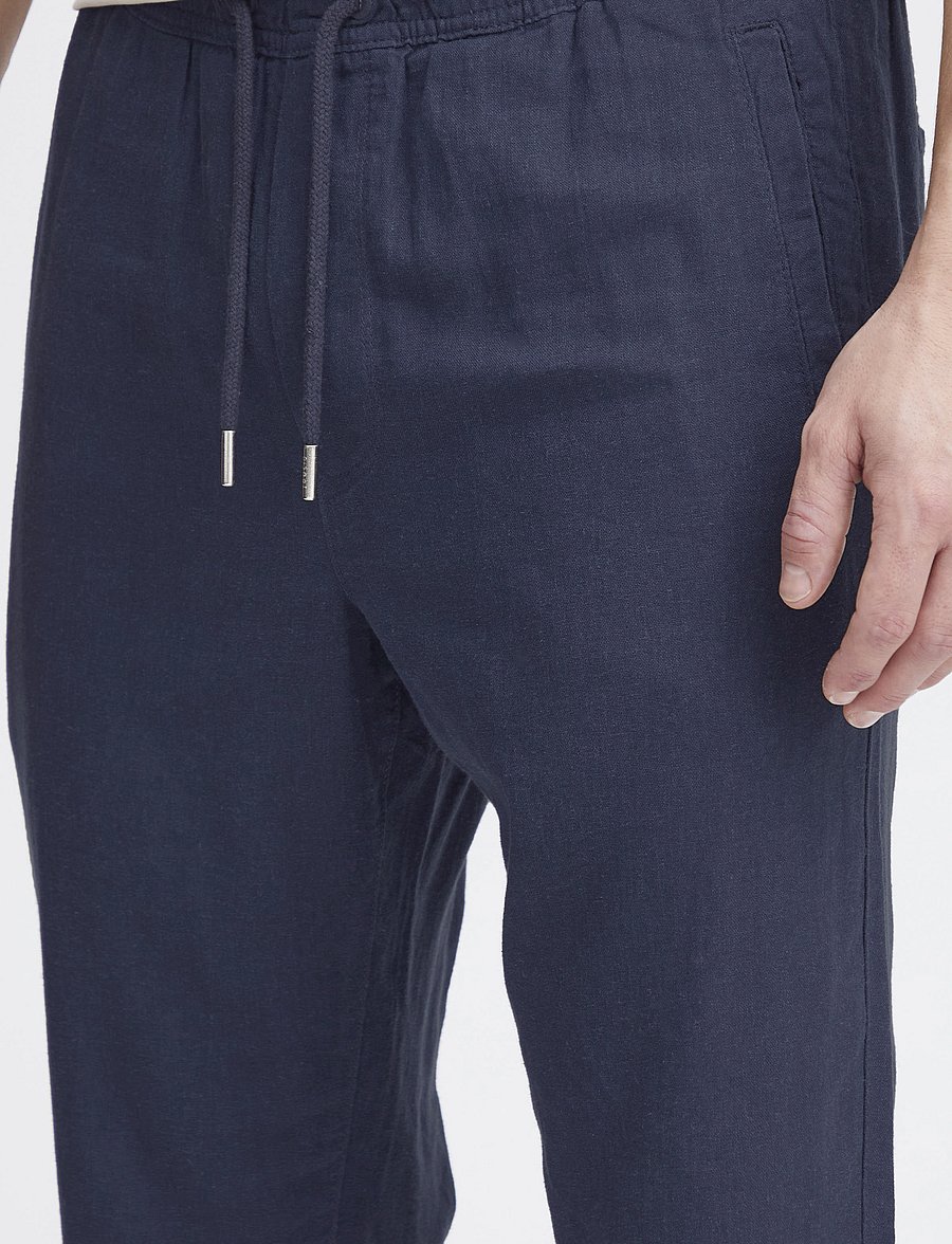 Solid - SDTAIZ PA - linen trousers - insignia blue - 5