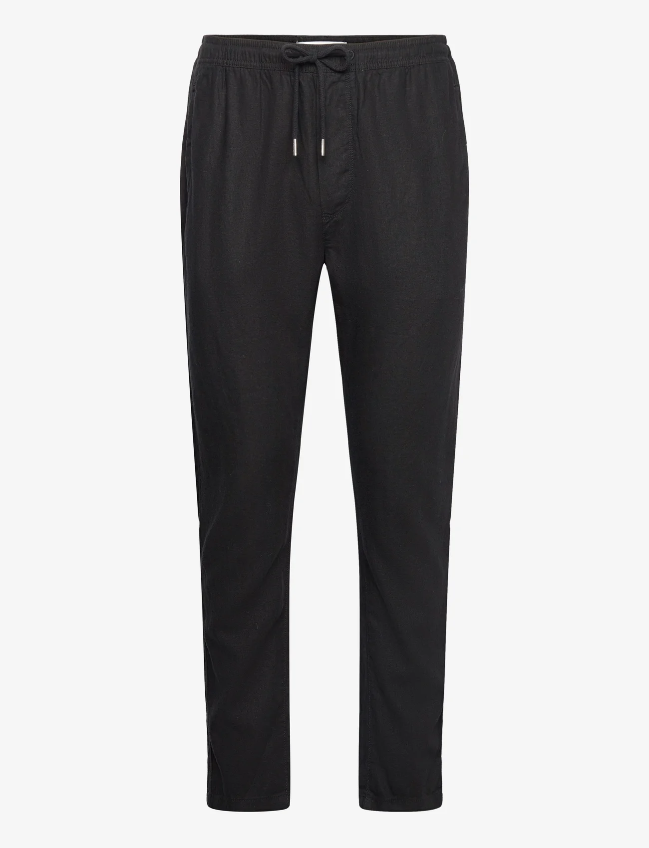 Solid - SDTaiz PA - linen trousers - true black - 0